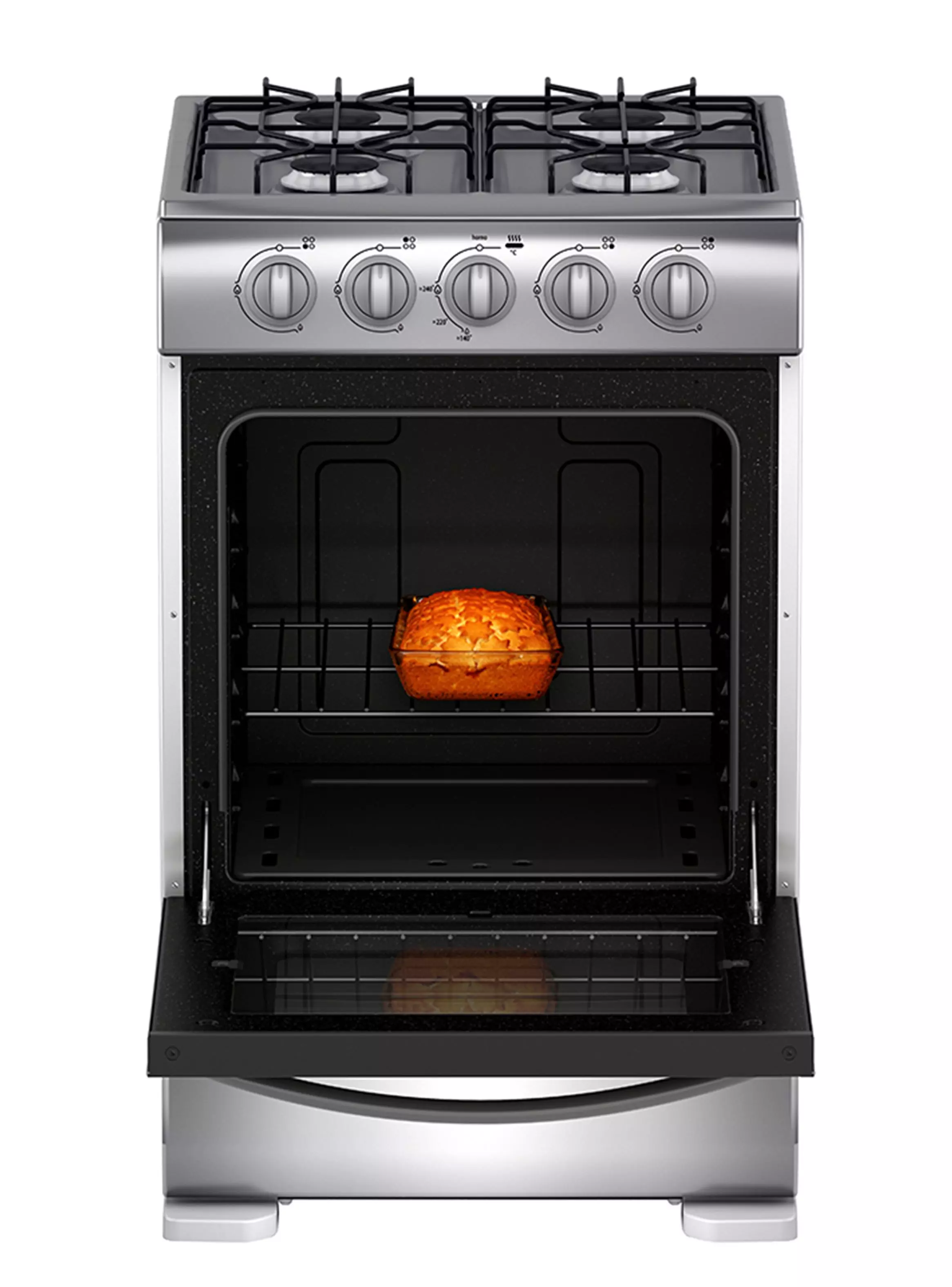 Cocina de Piso a Gas 52 cm Acero Inox CMC20AXX-1 GL-3