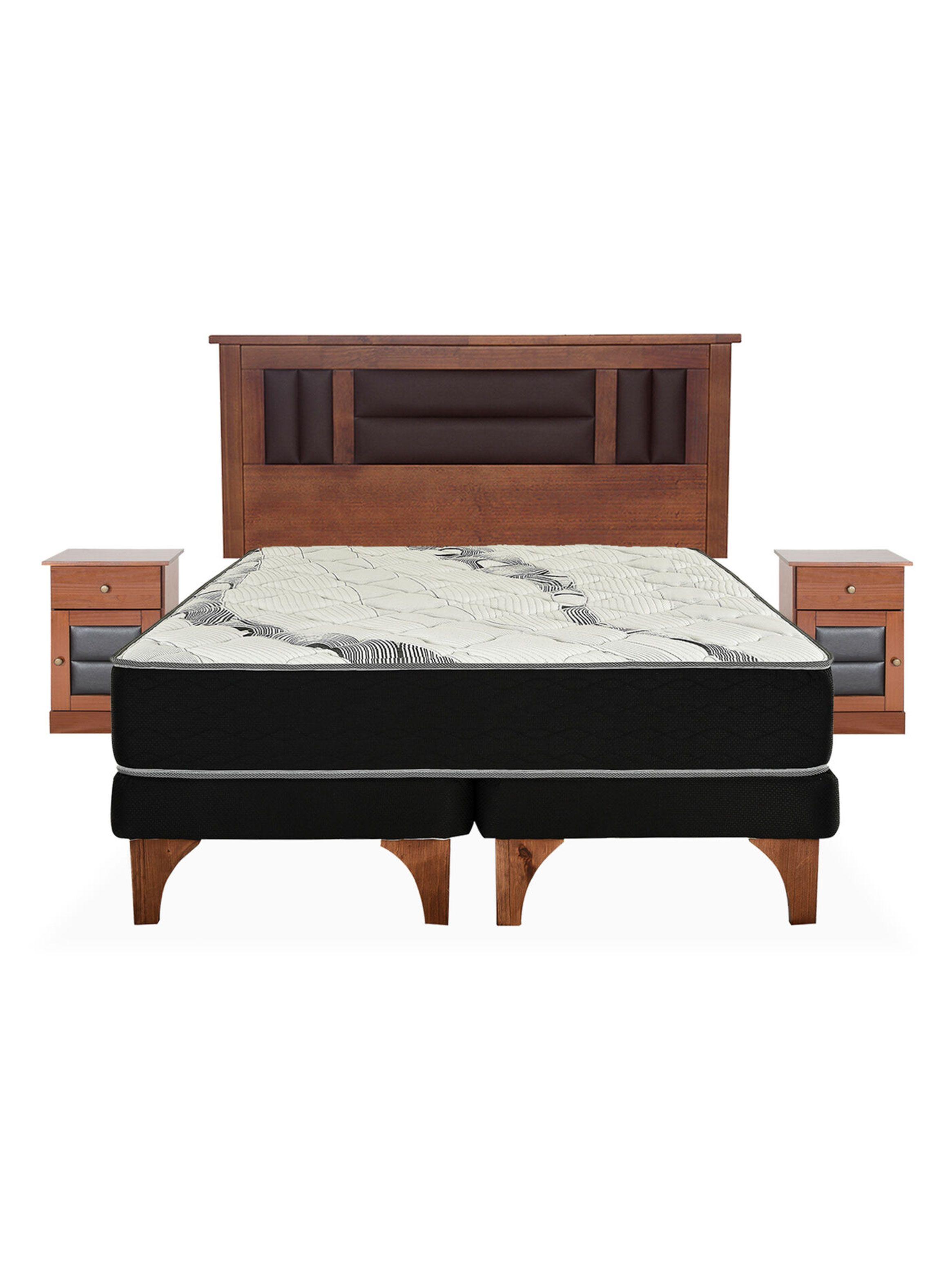 Cama Europea One 2 Plazas Base Dividida + Set Muebles Lorraine-1