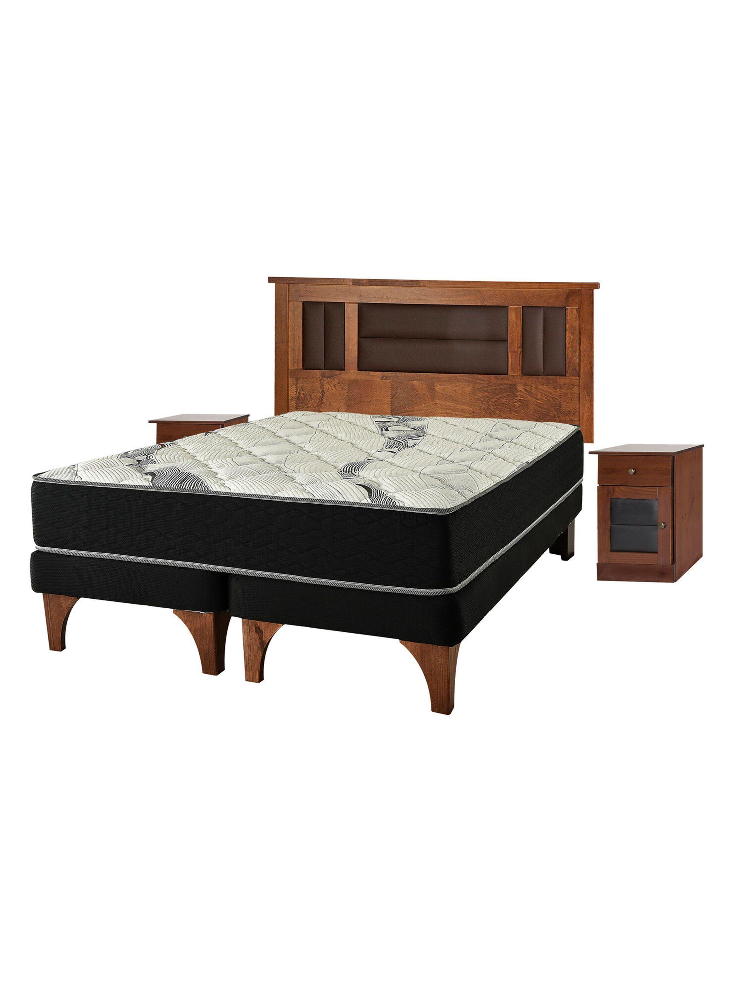 Cama Europea One 2 Plazas Base Dividida + Set Muebles Lorraine-0