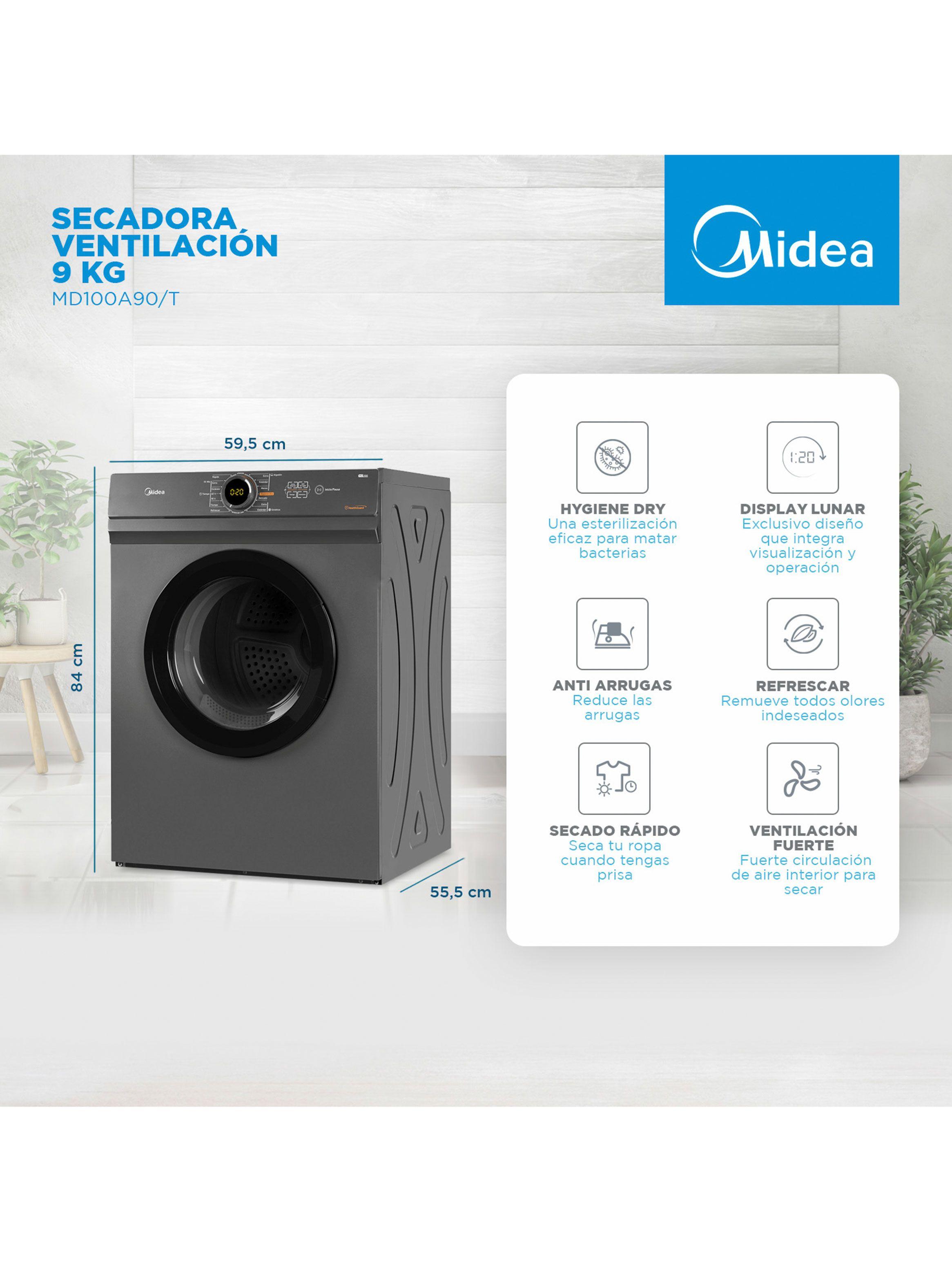 Secadora Ventilación Frontal 9 Kg MD100A90/T-1