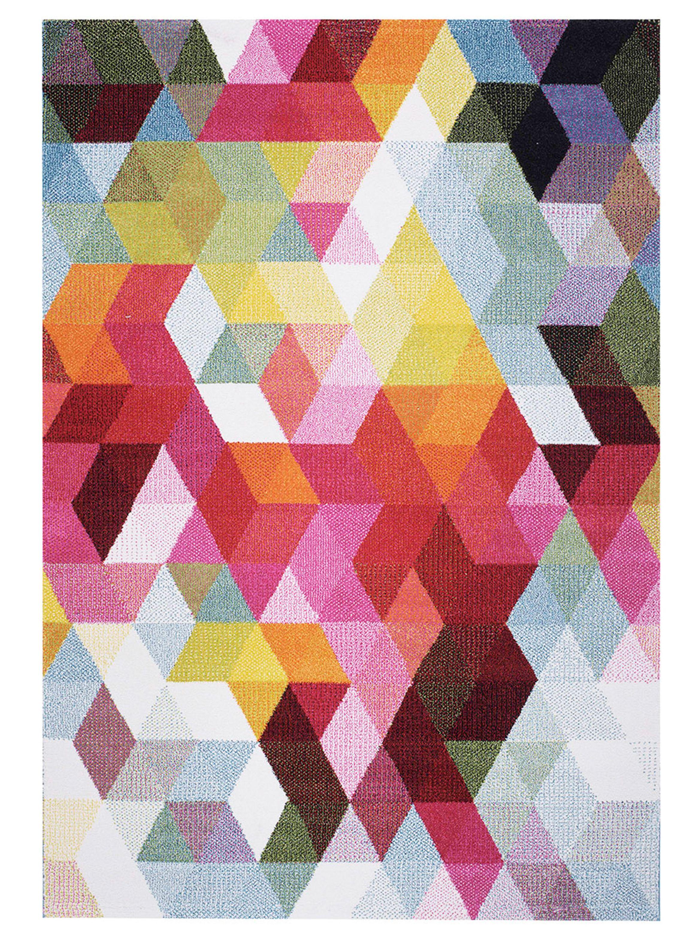 Alfombra Kaleidoscopio 133 x 190 cm Multicolor DIB-0