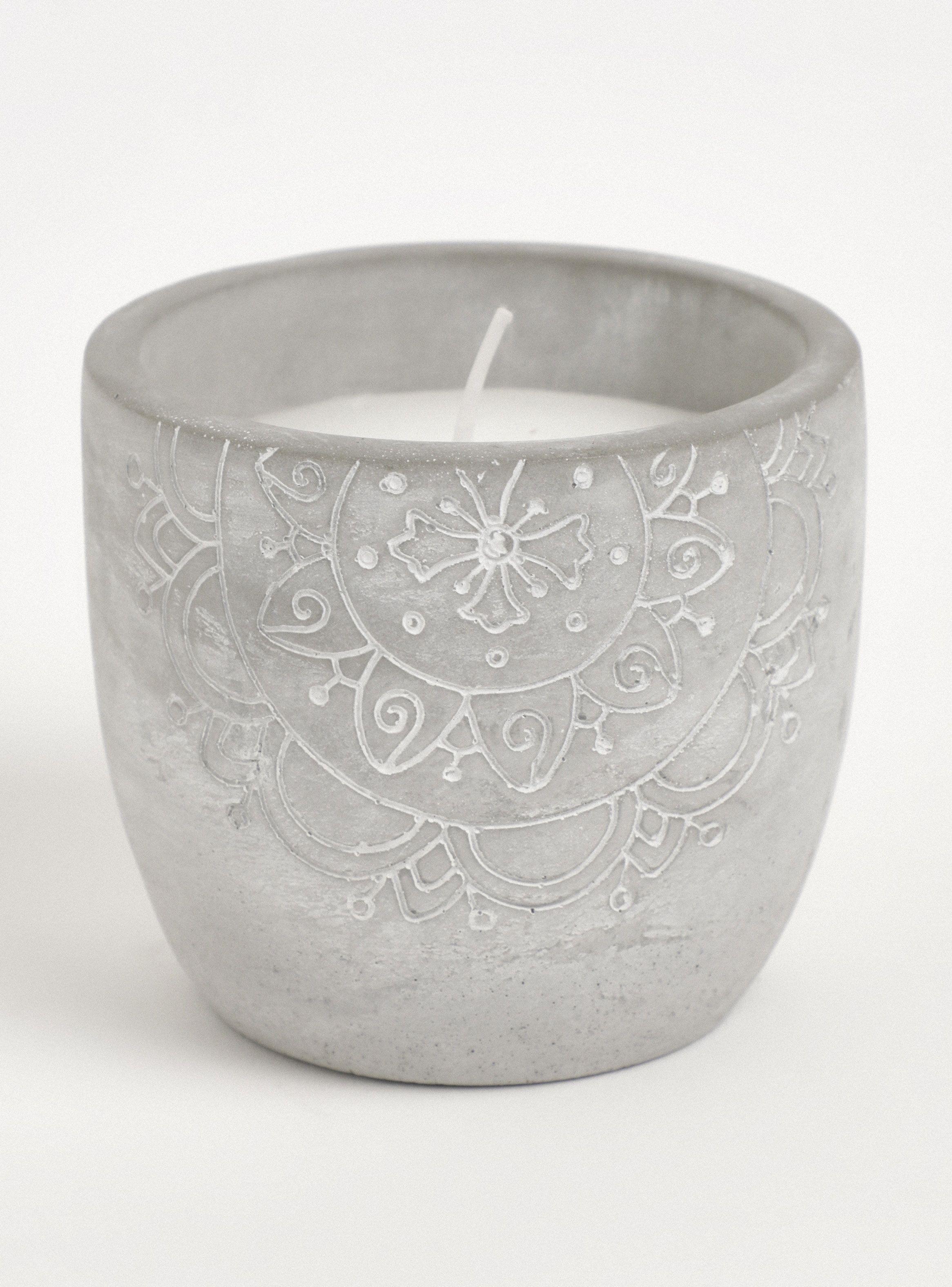 Vela de Cemento Boho 1 10 x 9 cm-0