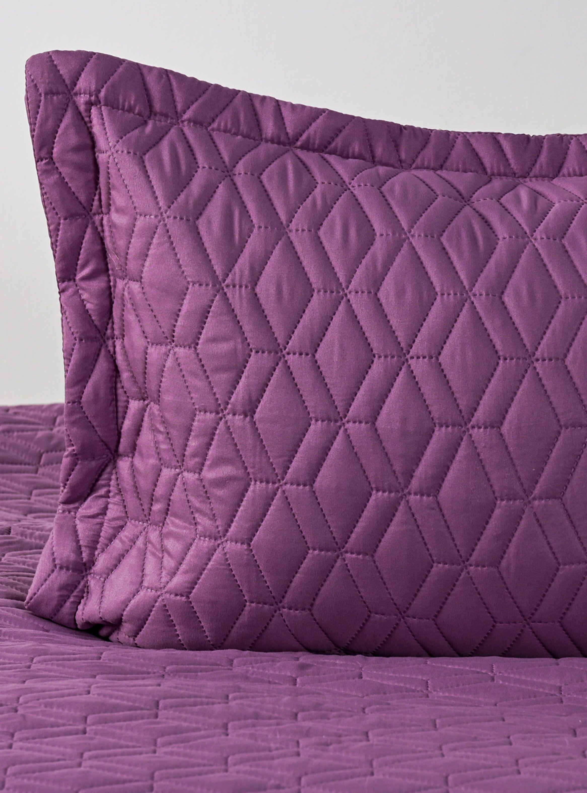 Quilt 1.5 Plazas Bicolor Morado Lila-1