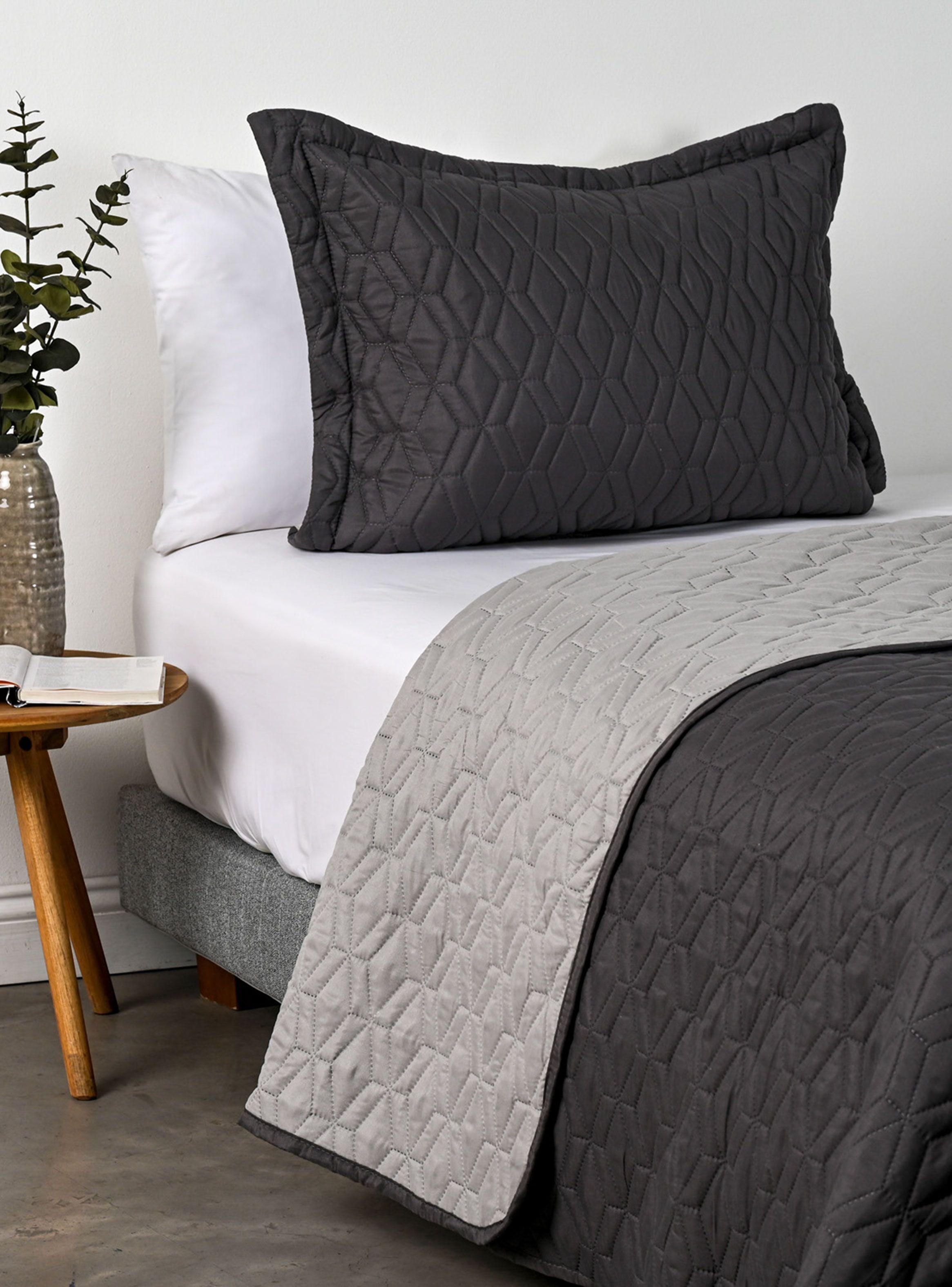 Quilt 1.5 Plazas Bicolor Gris Perla-3