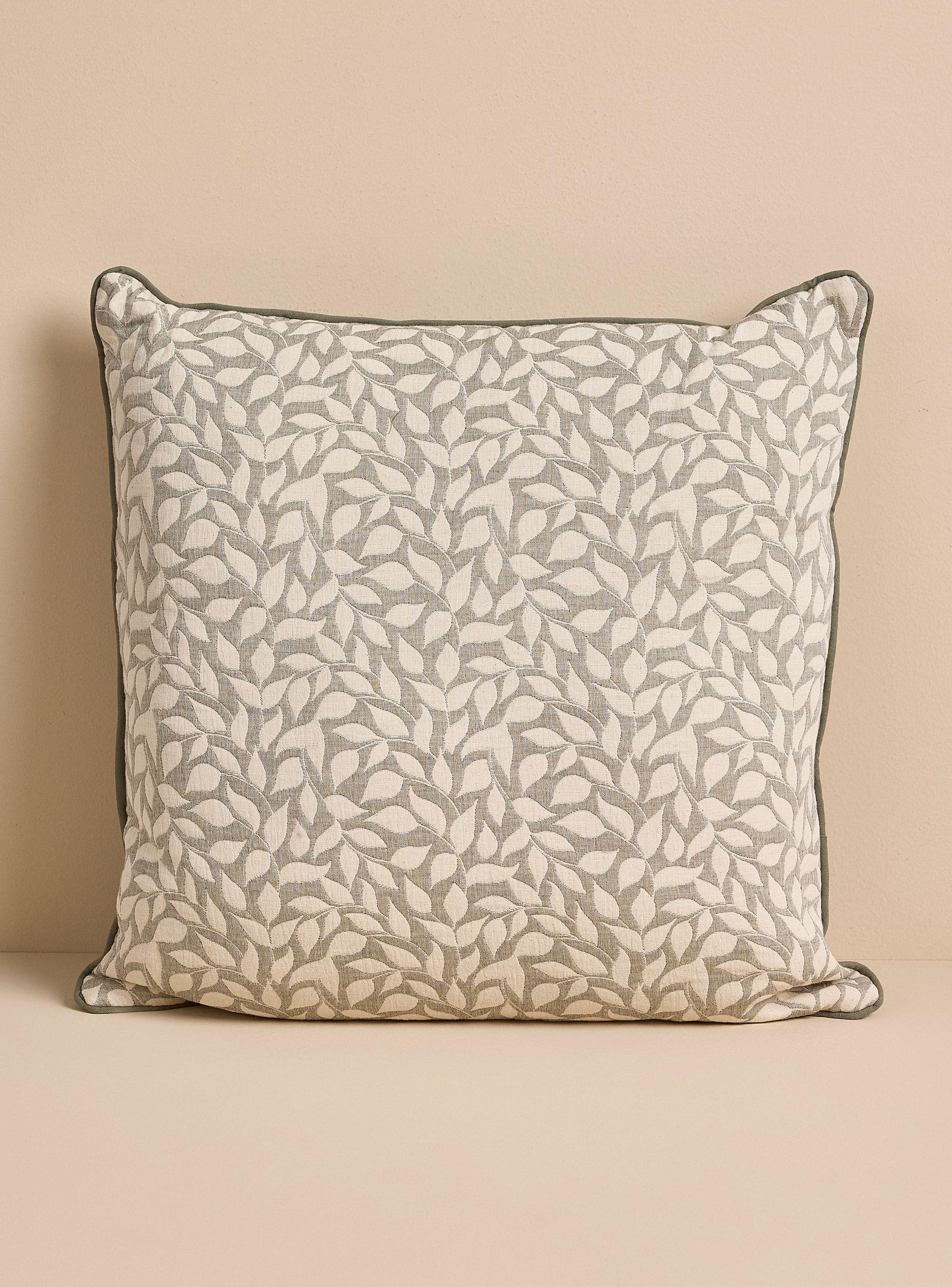 Cojín Jacquard Hojas 50x50 cm-0
