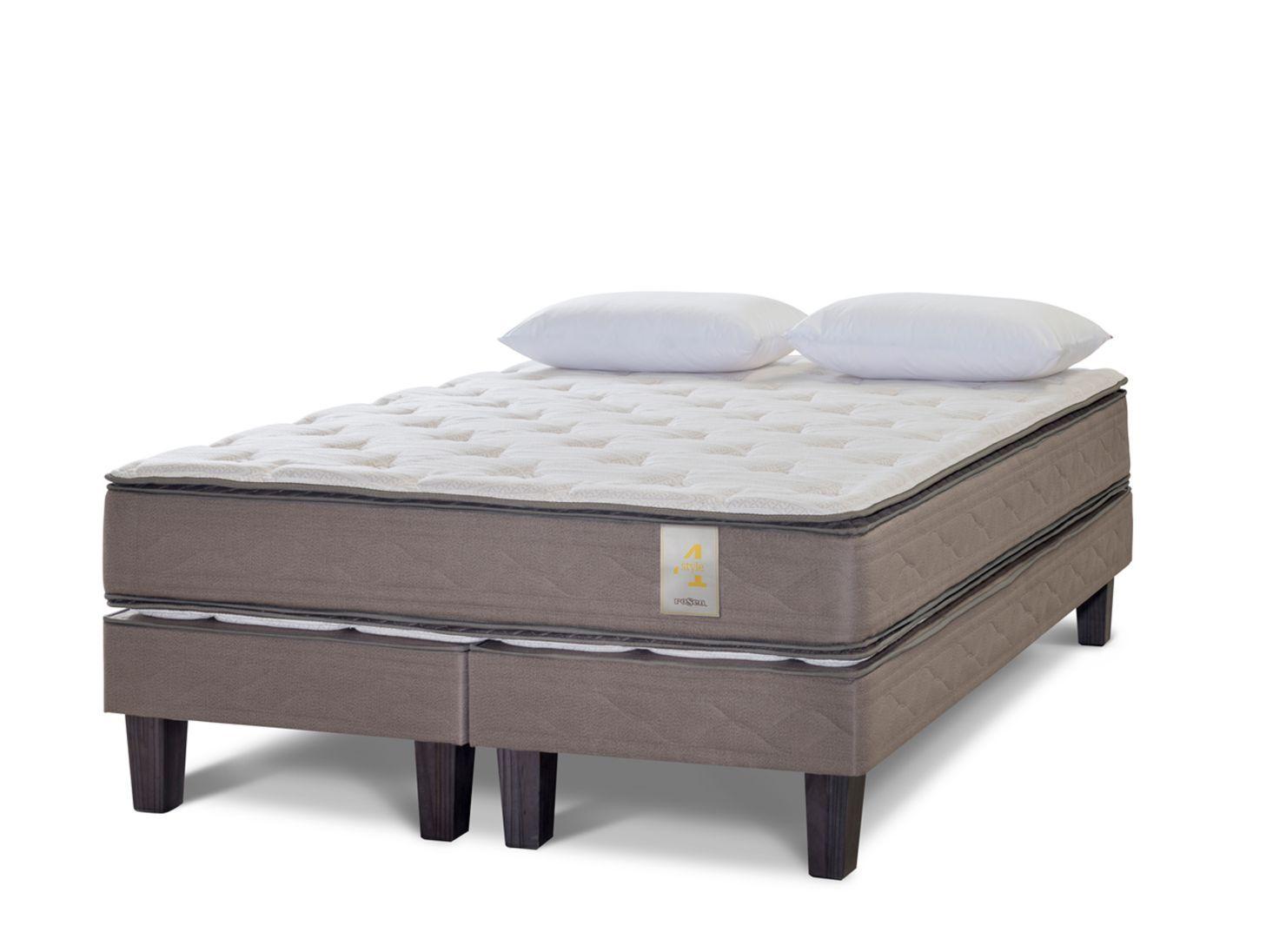 Cama Europea New Style 4 King + Almohadas Soft Light-0