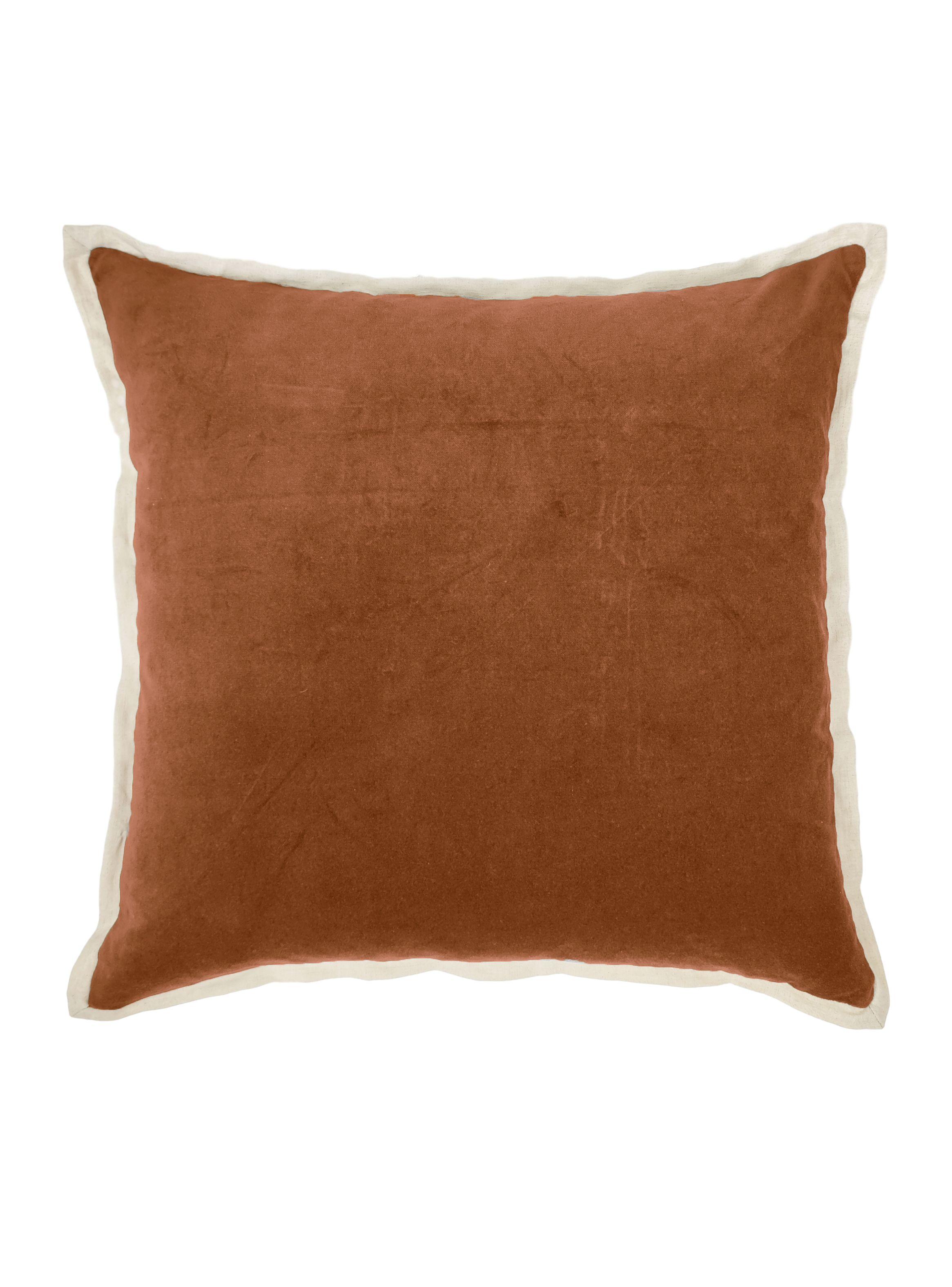 Cojín Velvet Borde Lino 50x50 cm-0