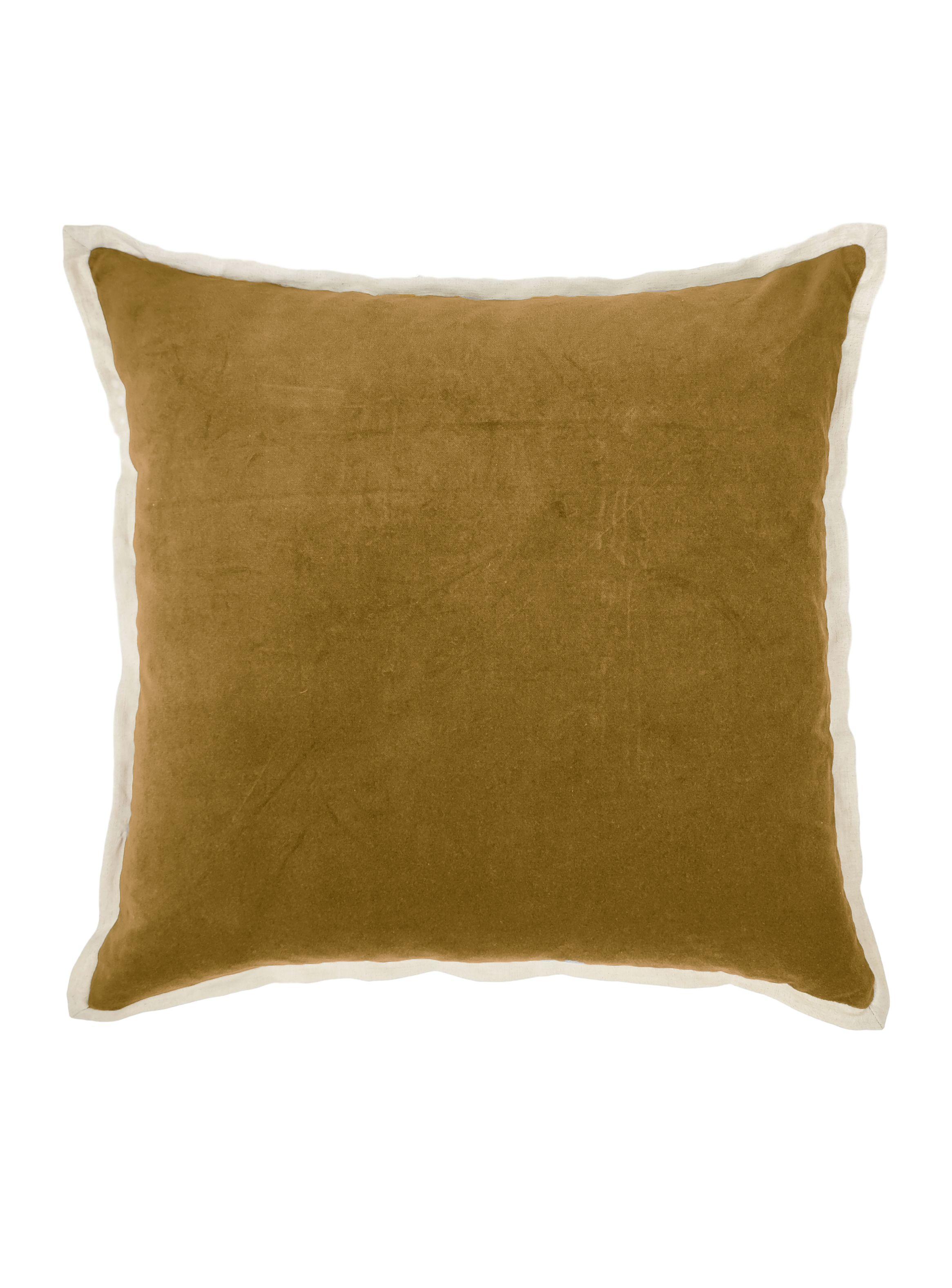 Cojín Velvet Borde Lino 50x50 cm-0