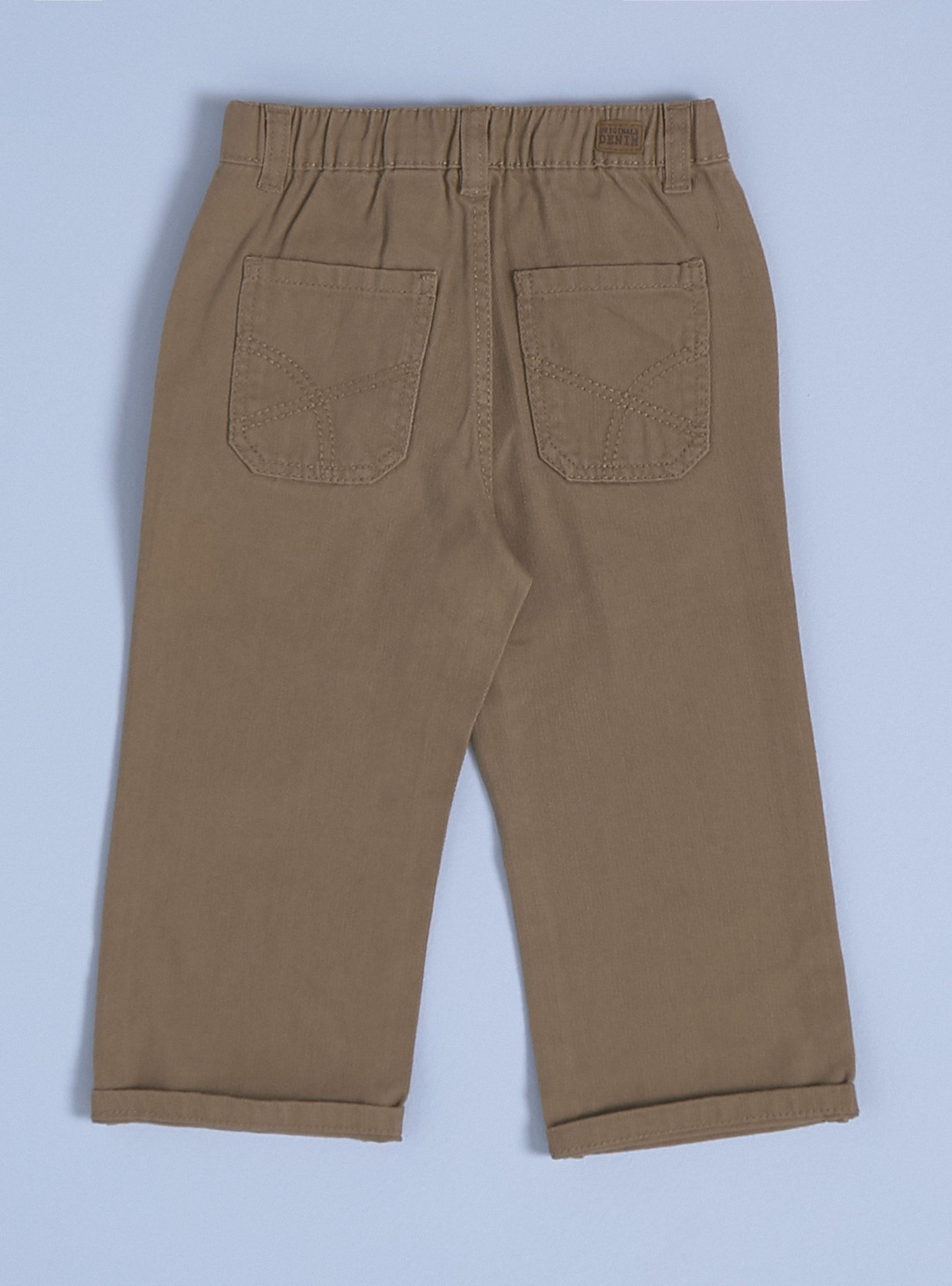 Pantalón Color Cintura Ajustable-1