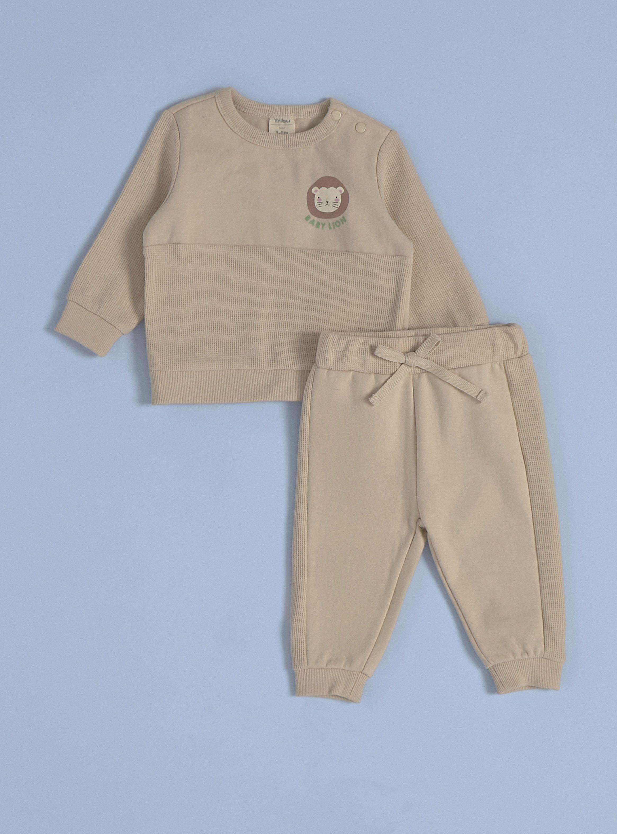 Conjunto Polerón Niño Estampado Focal y Pantalón Buzo-0