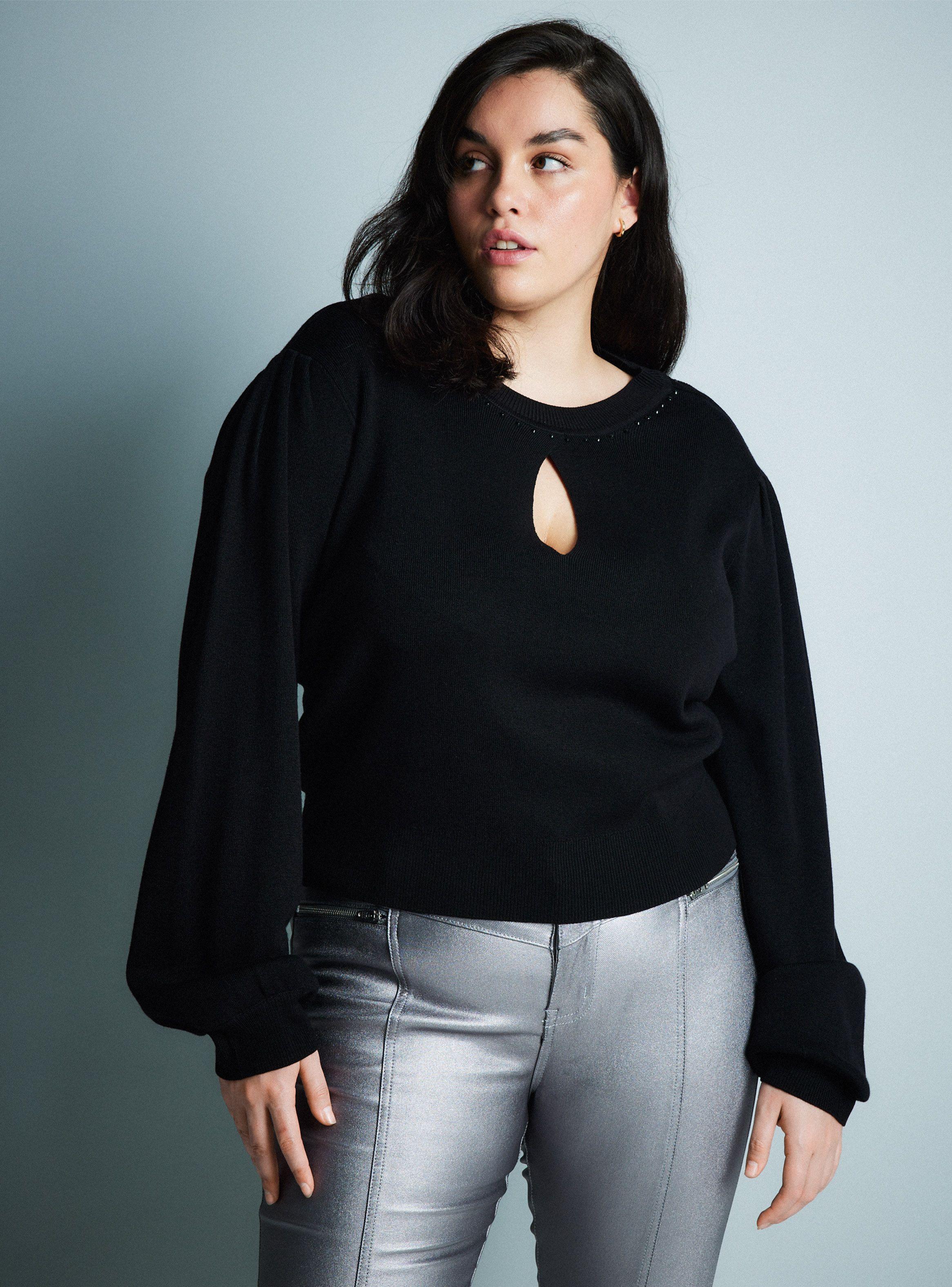 Sweater Cutout Manga Abultada-6