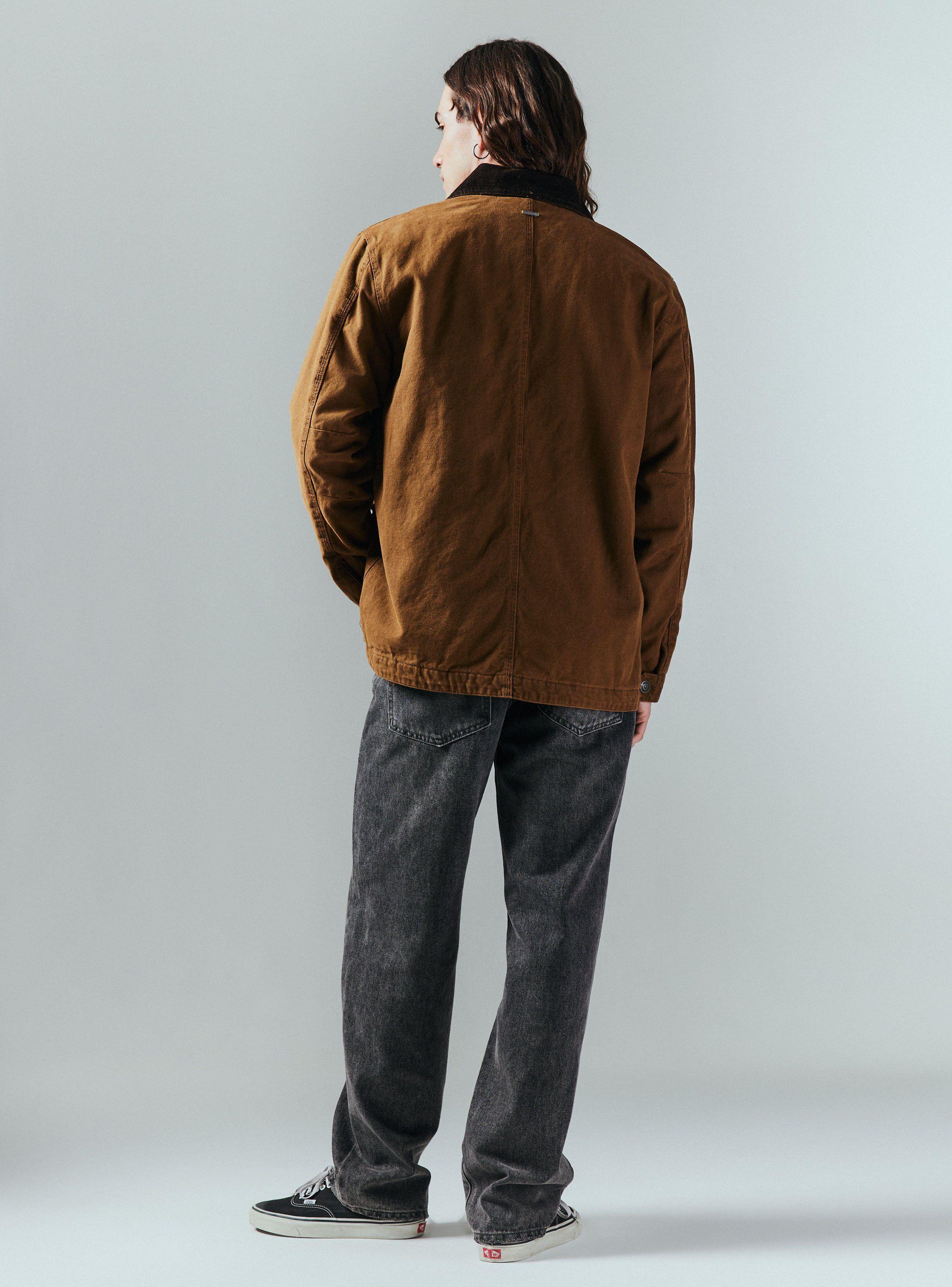 Chaqueta Canvas Bolsillo Utilitario Cuello Cotelé-5