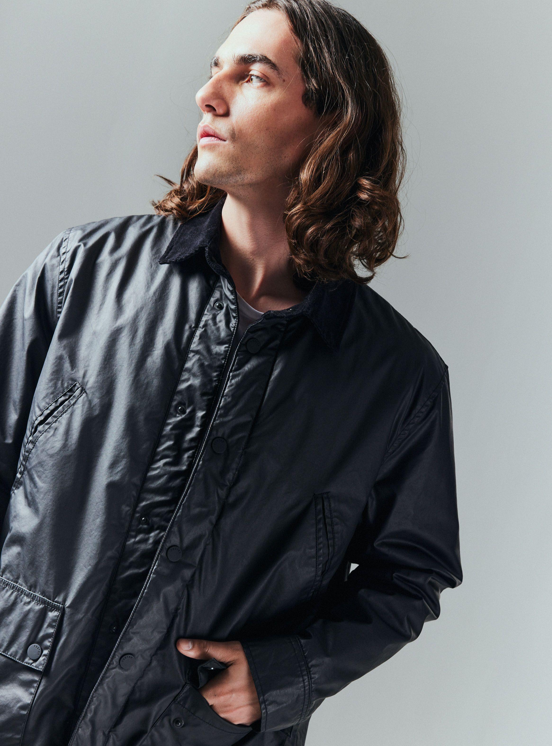 Chaqueta Waxed con Bolsillos-3