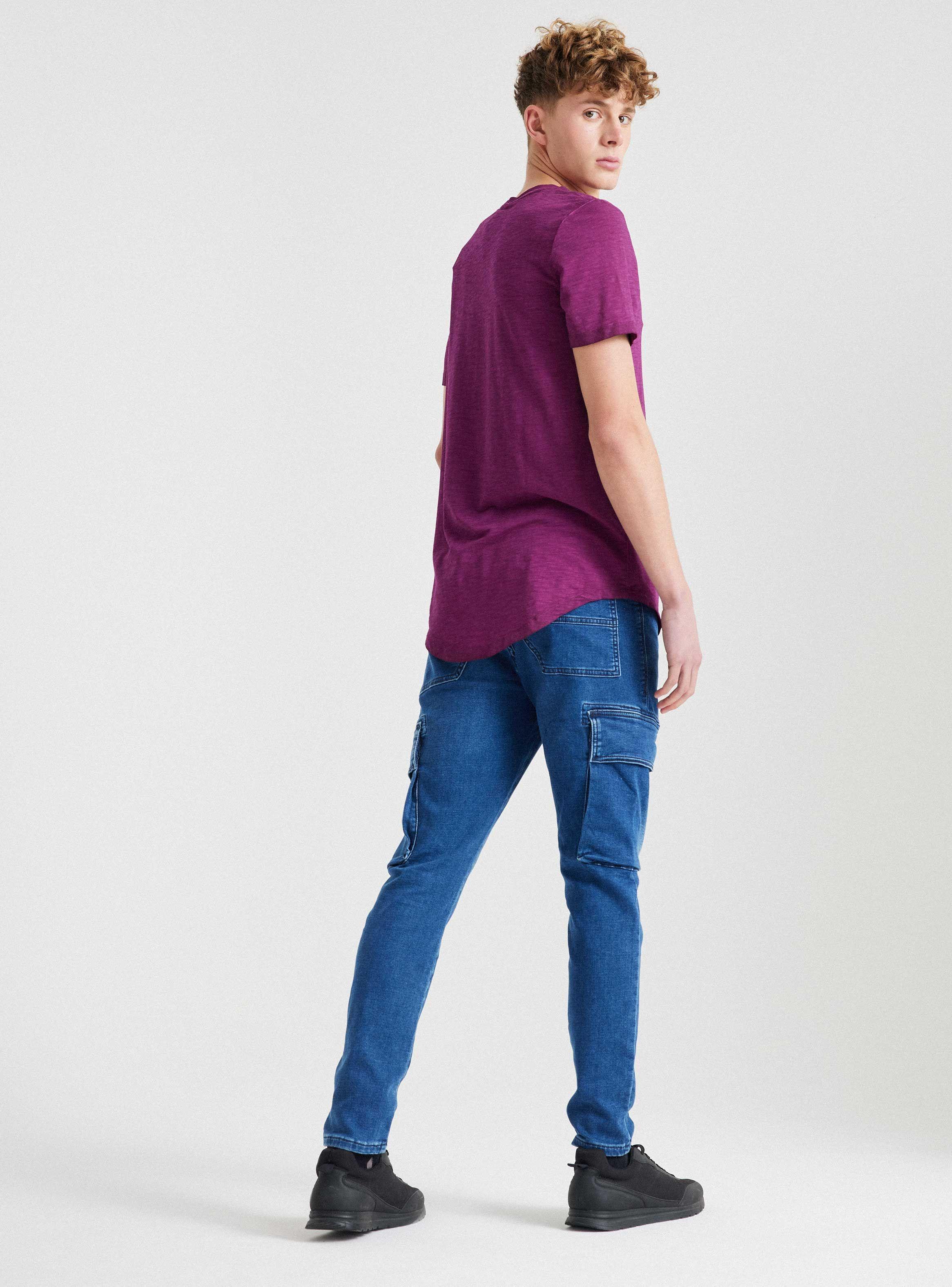 Jeans Bolsillo Cargo Tapered Tiro Medio-5