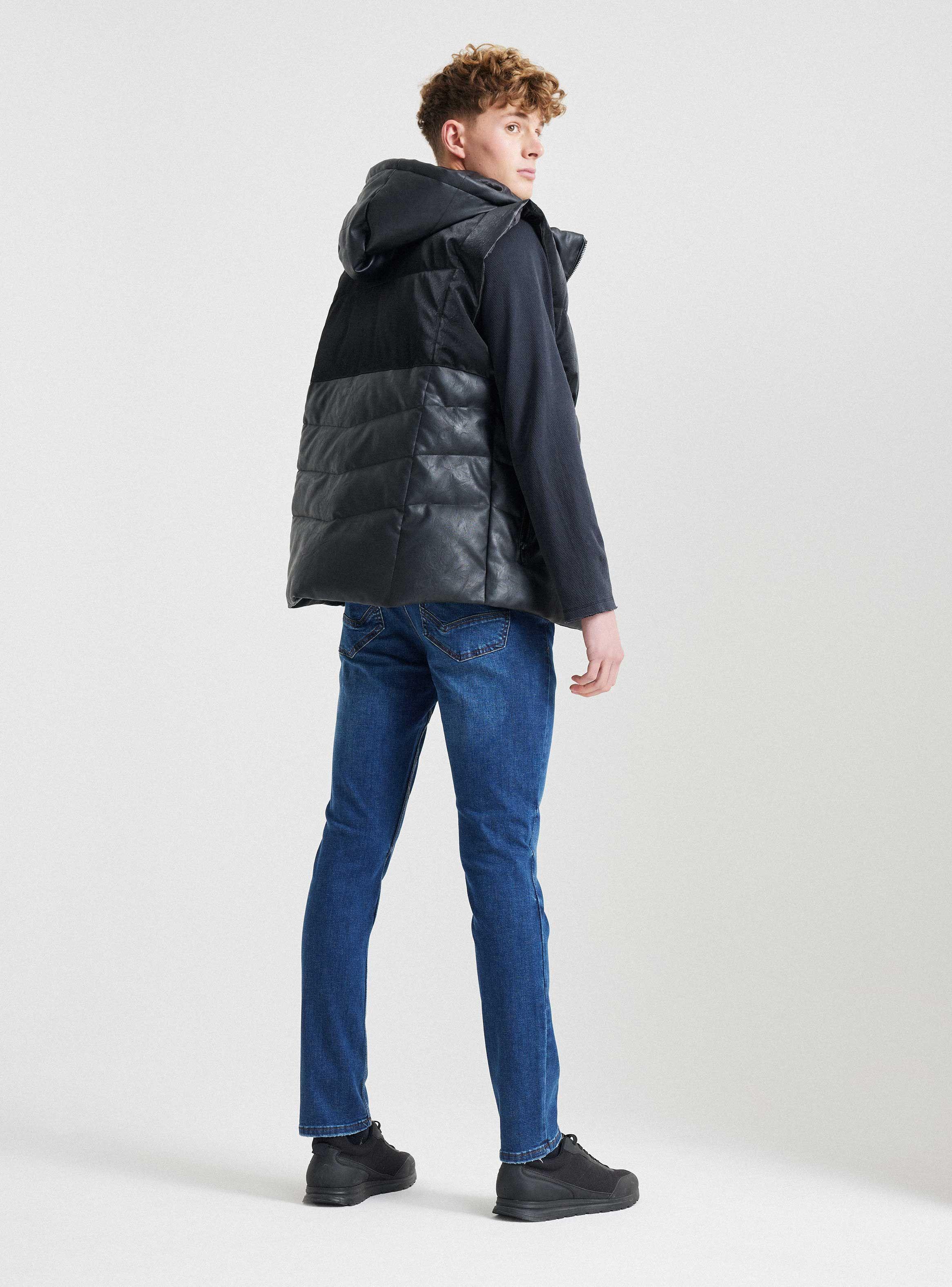 Jeans Skinny Fit Tiro Medio Detalle Pretina-5