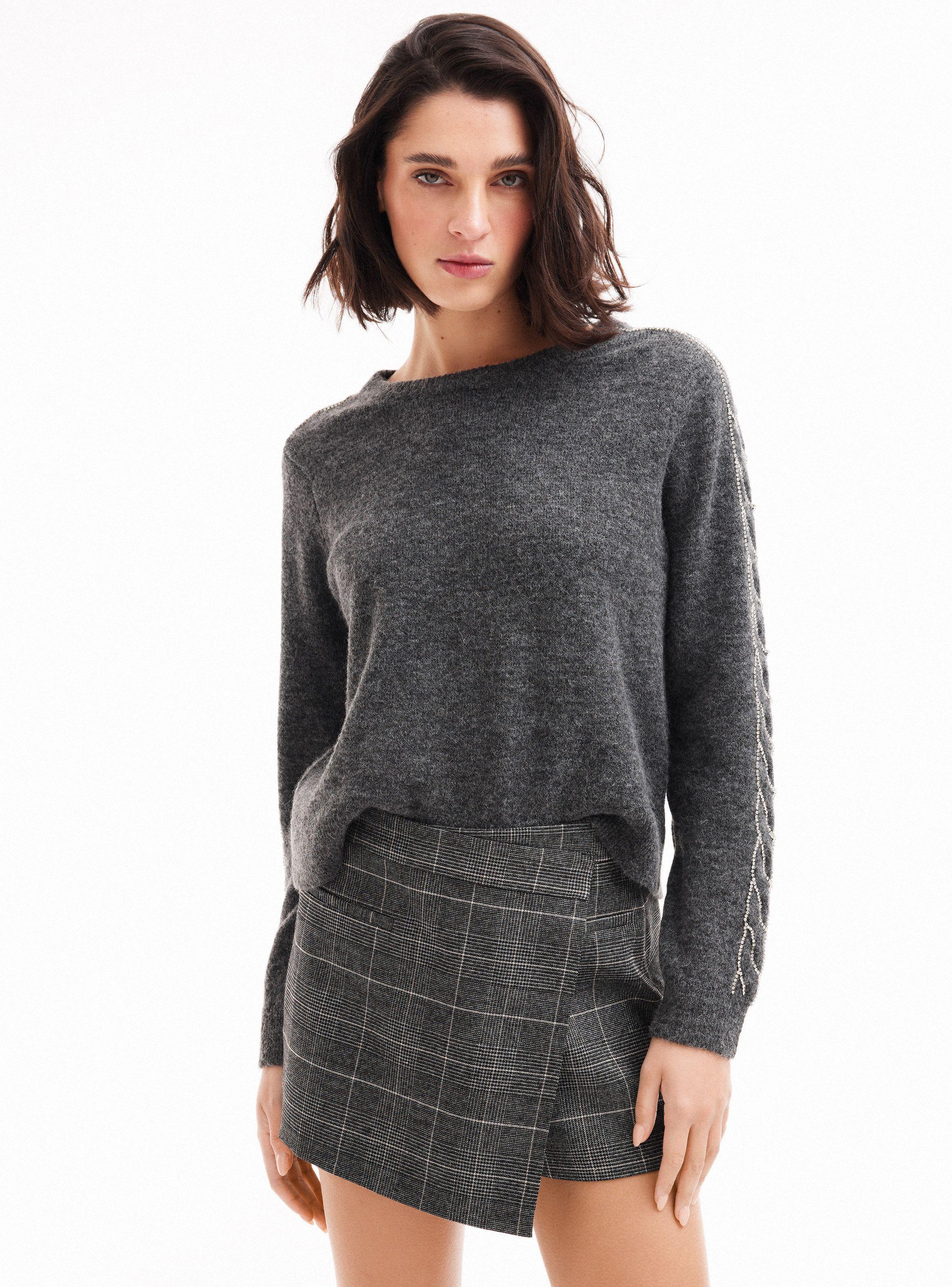 Sweater con Aplicación en Mangas-0