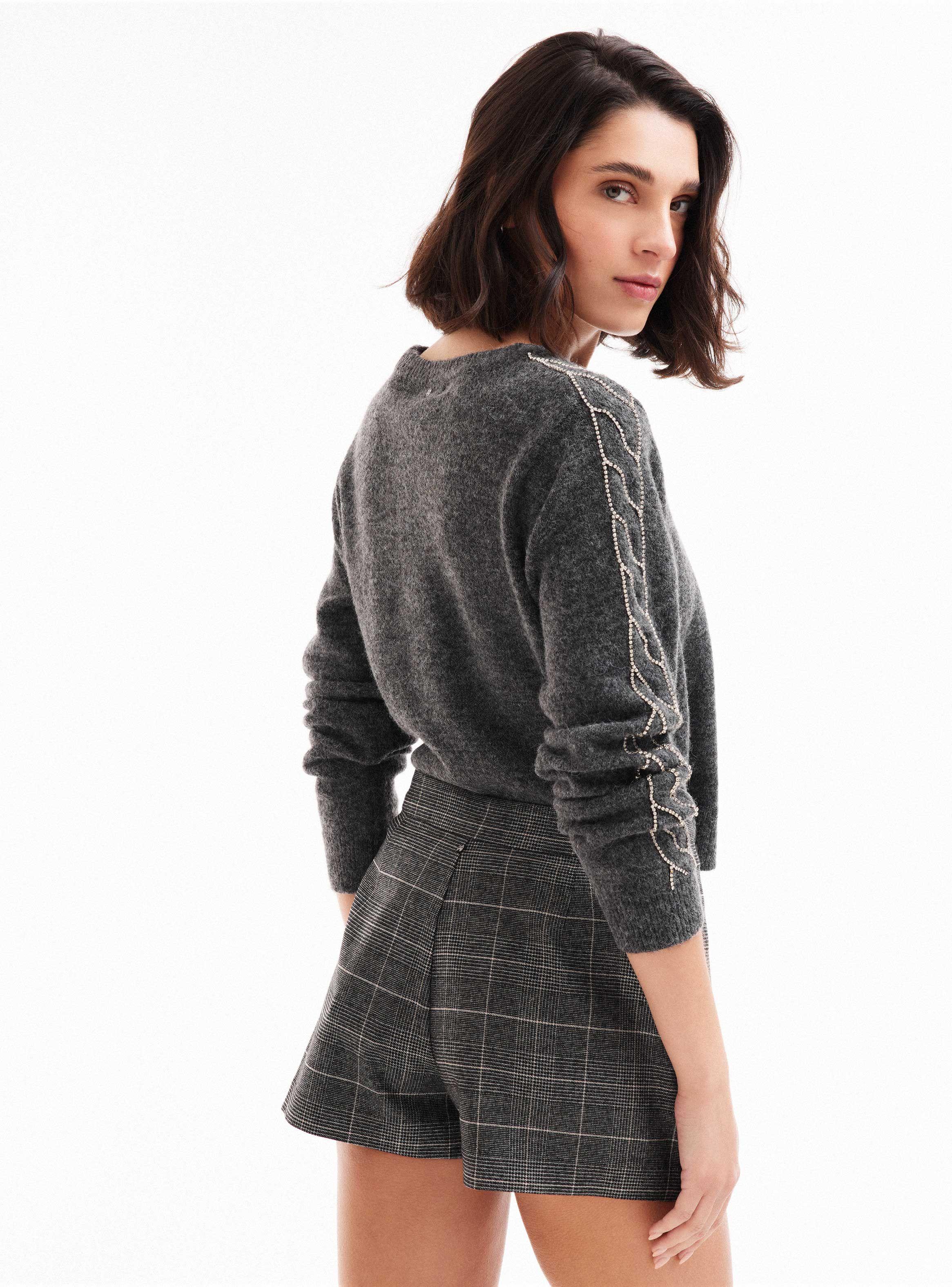 Falda Sastrera Skort con Lurex-1