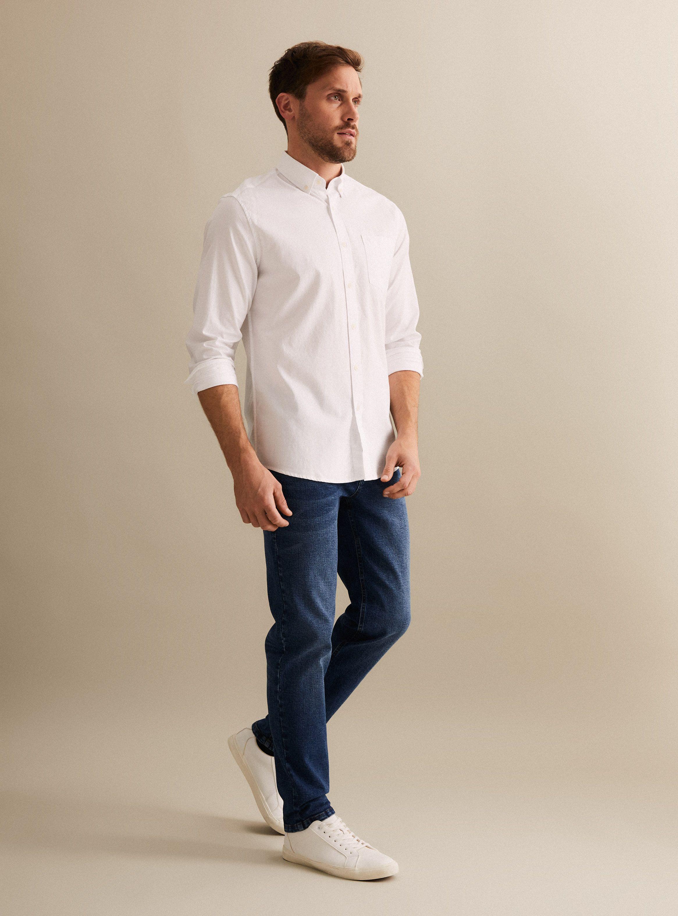 Camisa Manga Larga Lisa Oxford-4