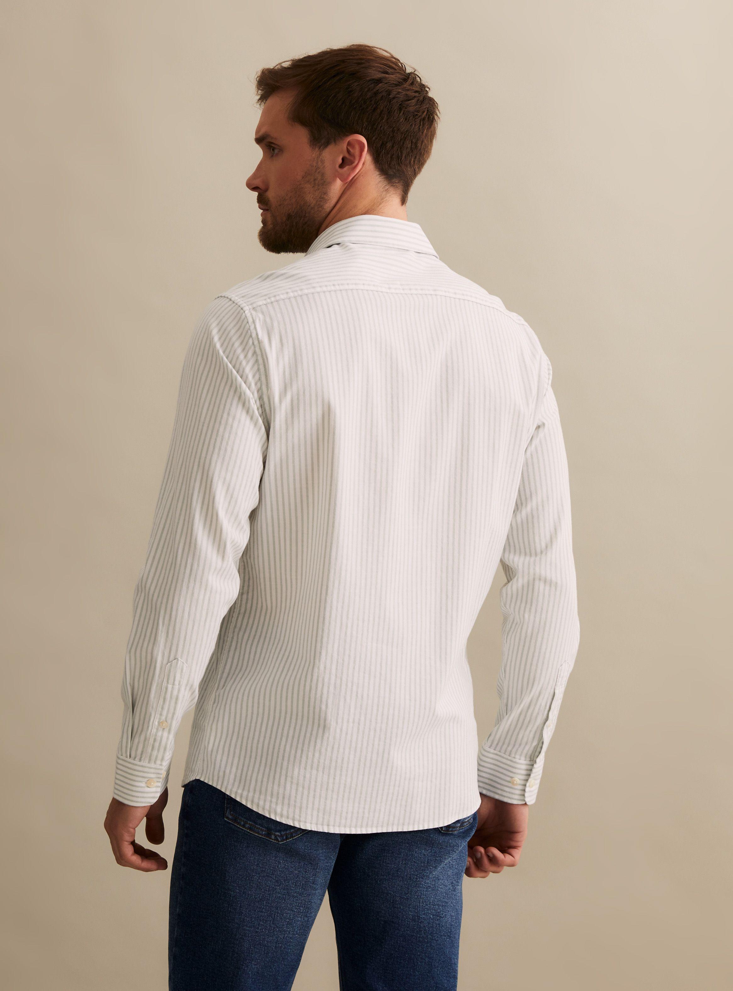 Camisa Manga Larga Rayada Oxford-1