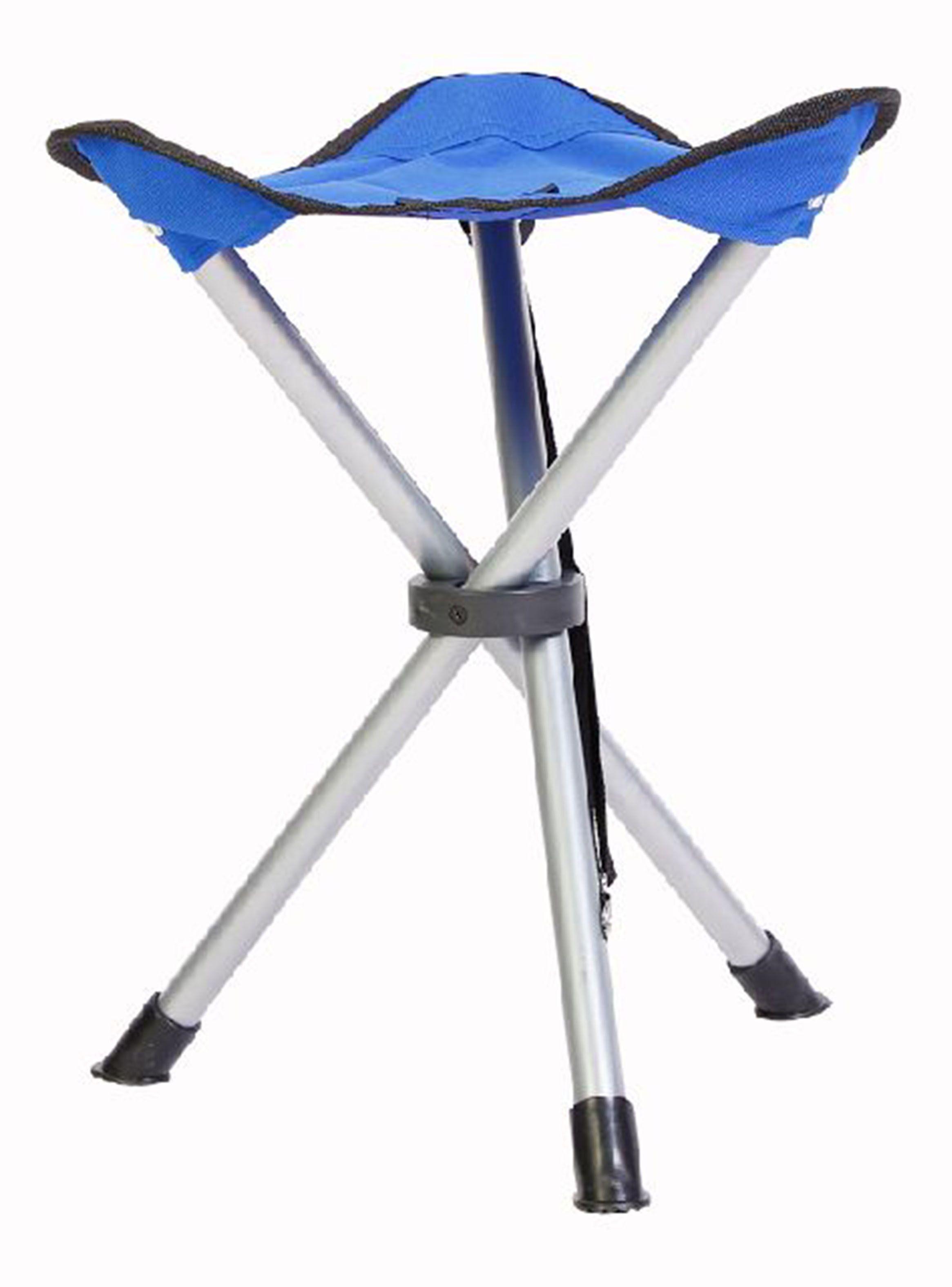 Banquito Tripode de Camping Hierro Azul-1