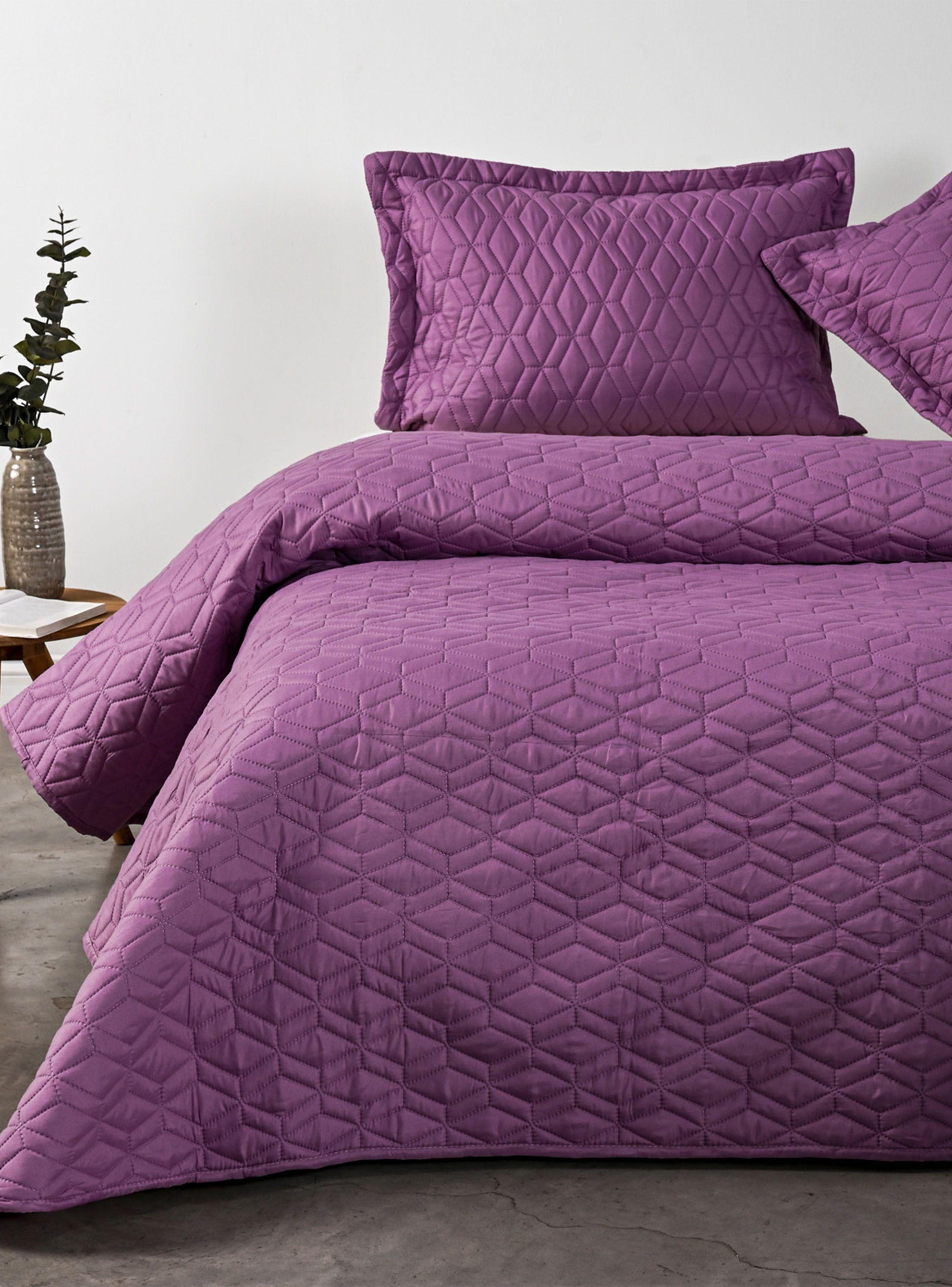 Quilt Morado Lila 2 Plazas-0