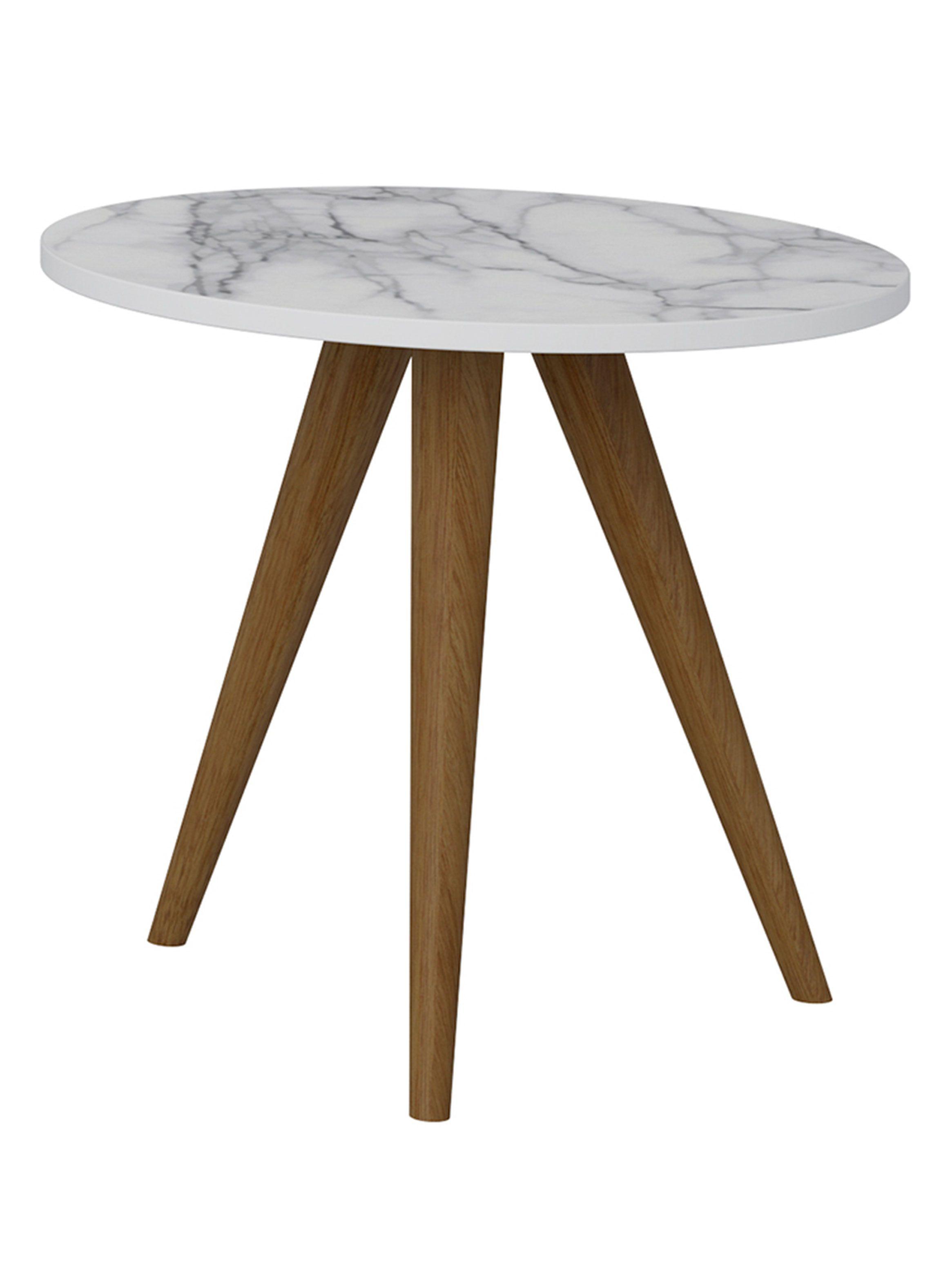 Mesa Be Design Lateral Auxiliar Retro Blanca Be Design-0