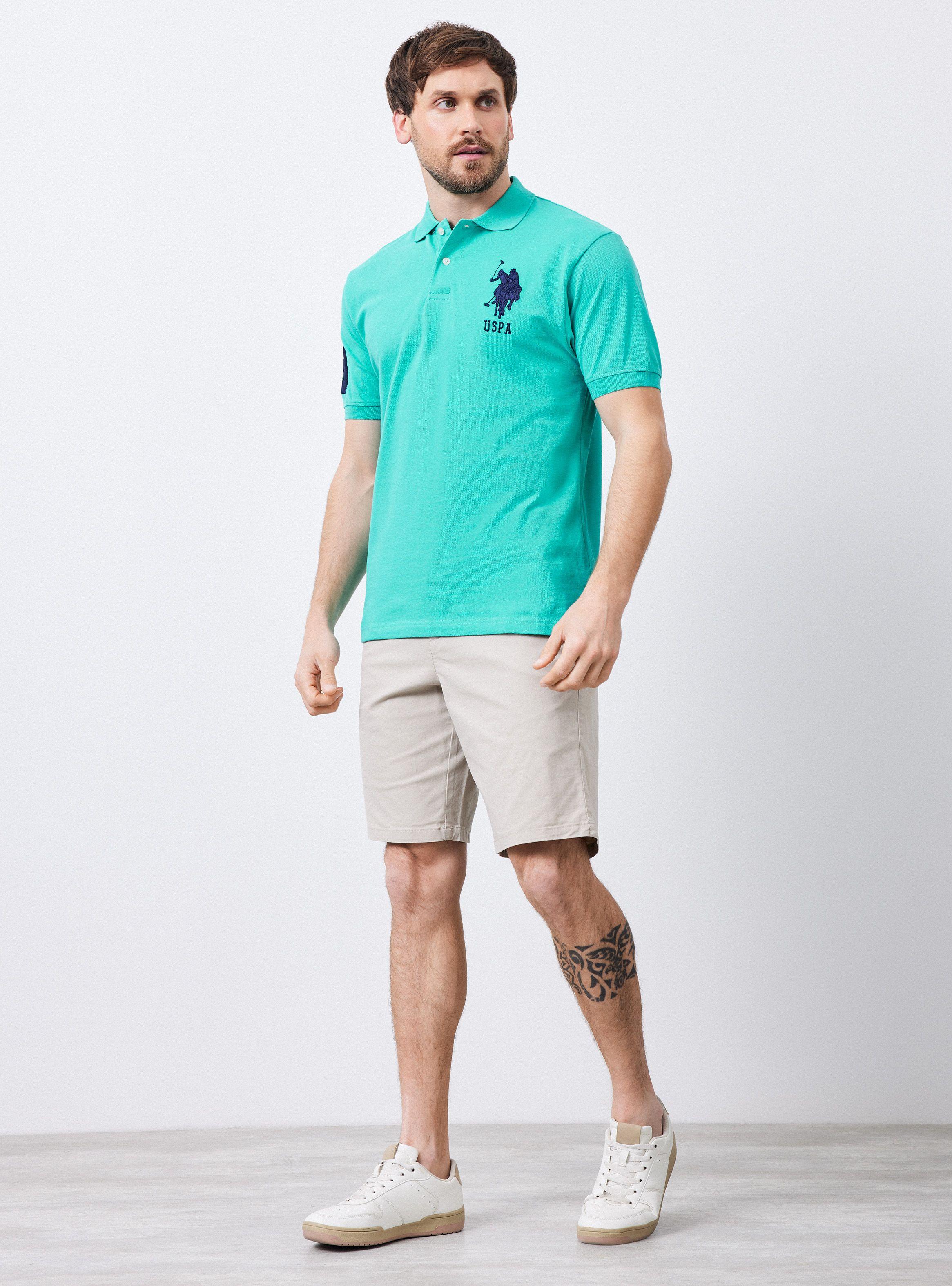 Polera Piqué Manga Corta Big Logo Colores Moda-3