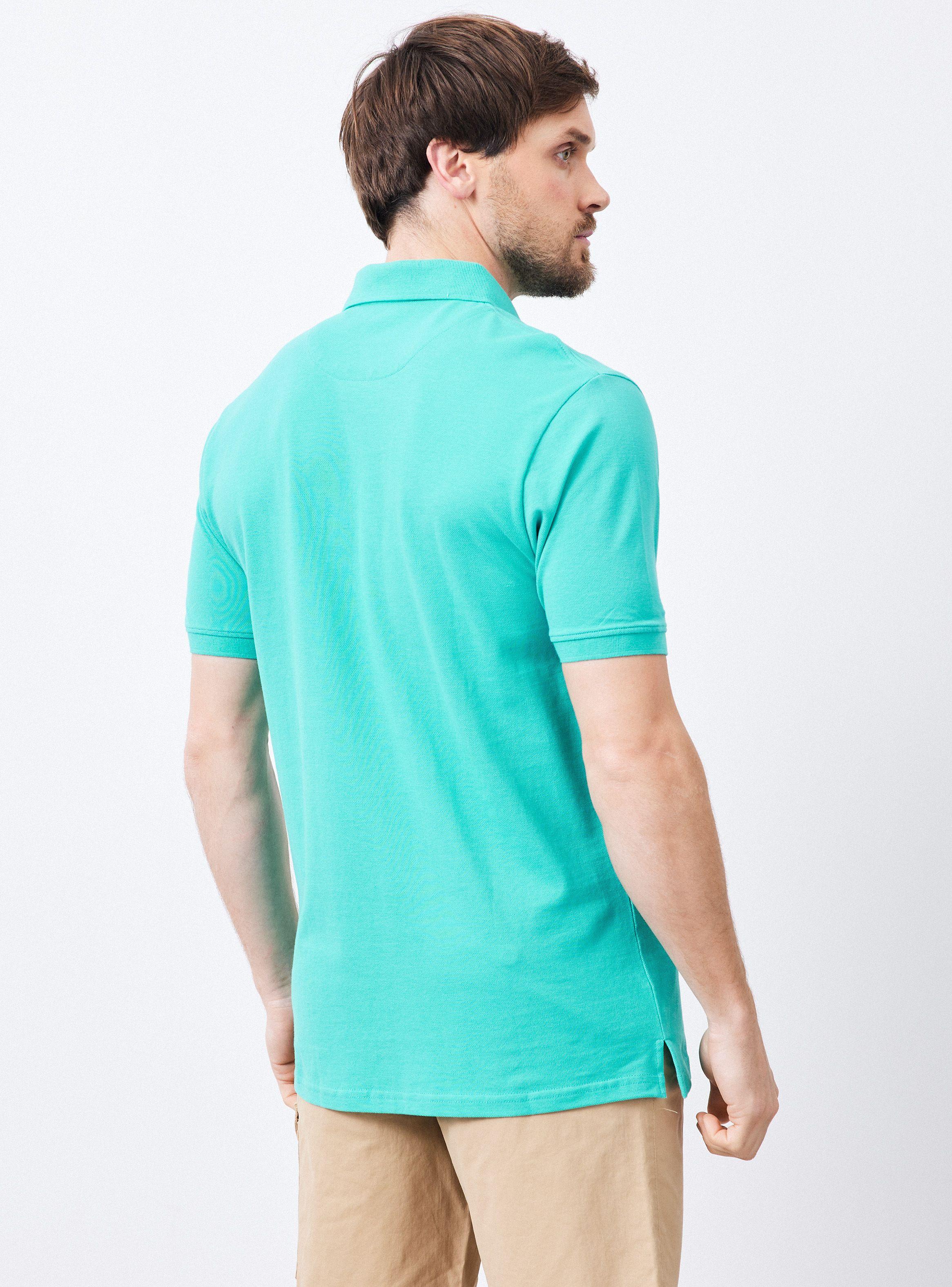 Polera Piqué Manga Corta Logo Colores Moda-1