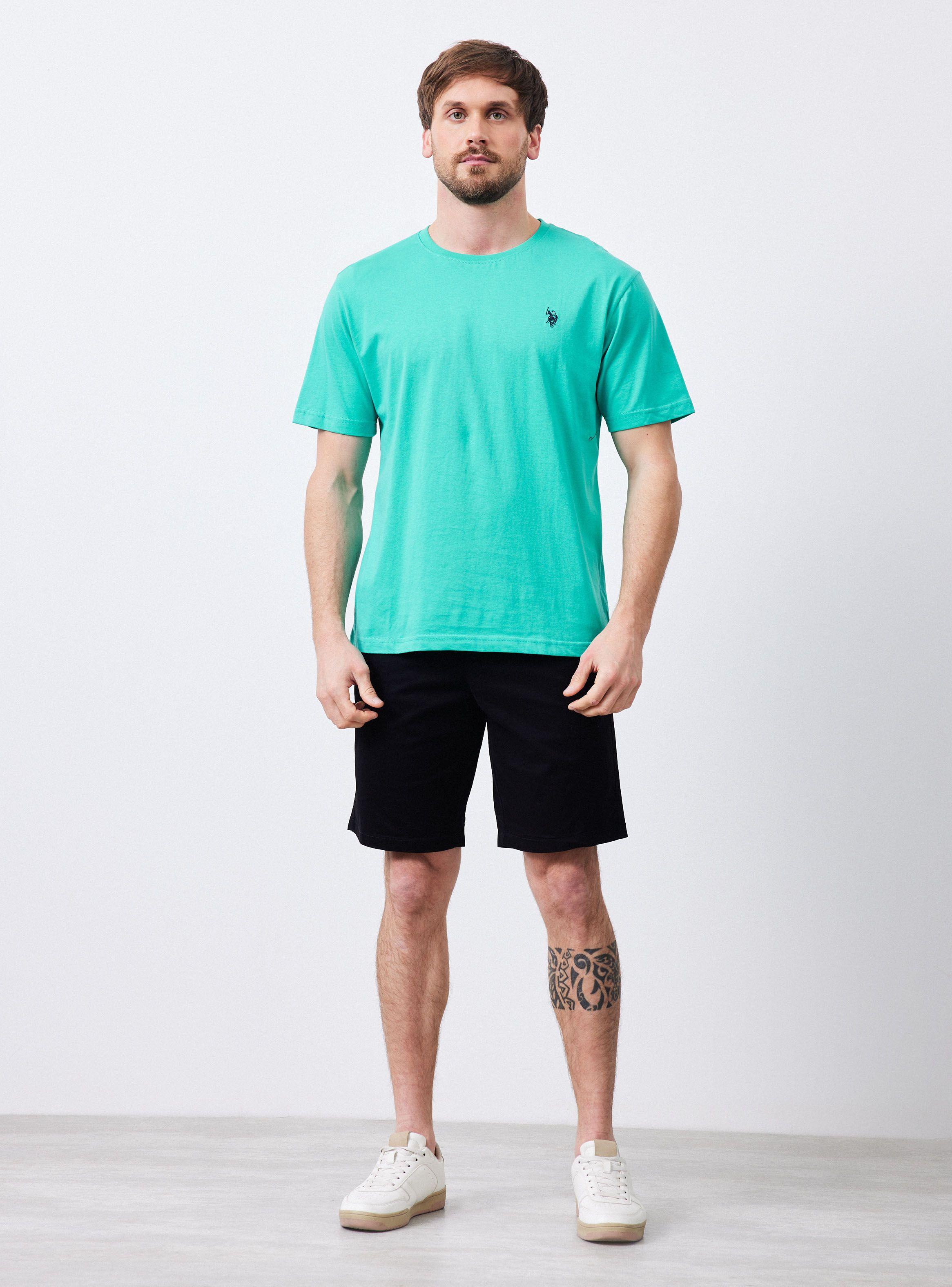 Polera Manga Corta Crew Neck Colores Moda-3
