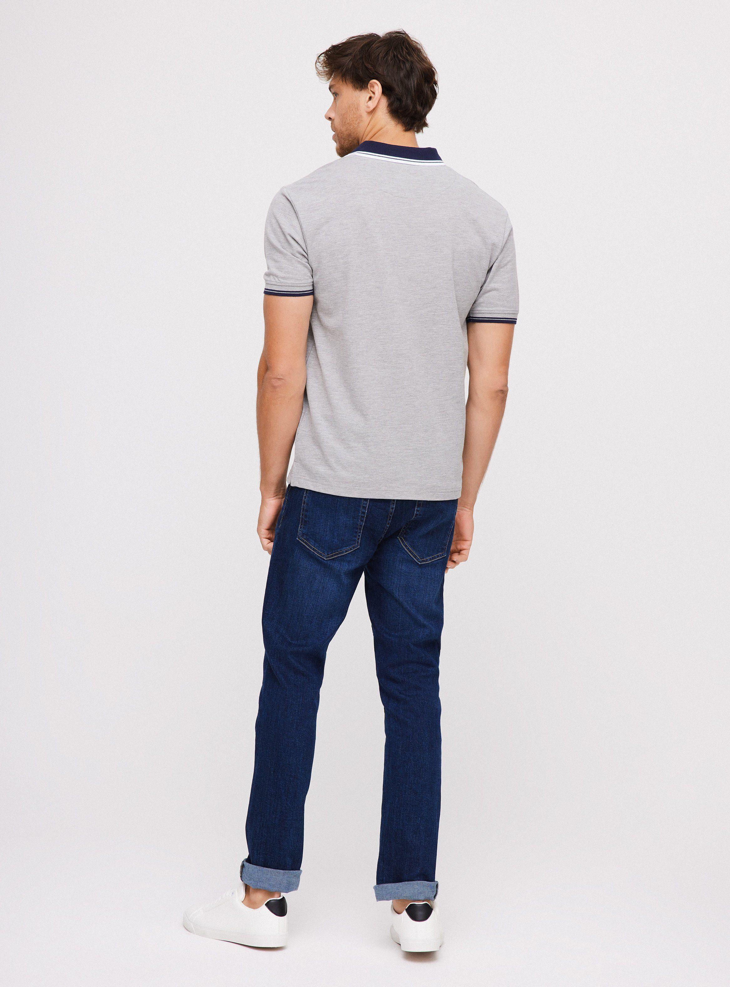 Polera Piqué Regular Fit Detalle Cuello y Mangas-5