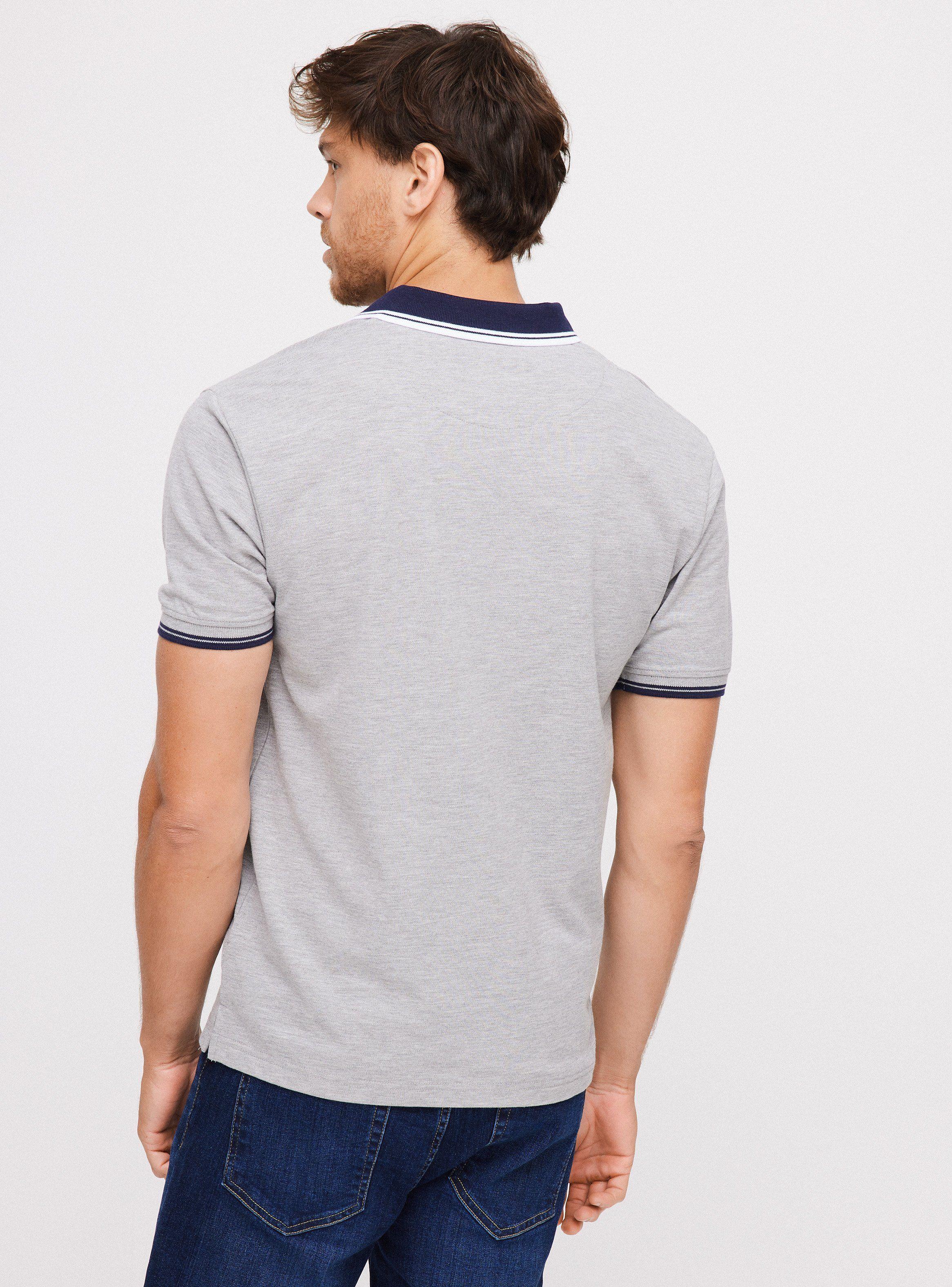 Polera Piqué Regular Fit Detalle Cuello y Mangas-1