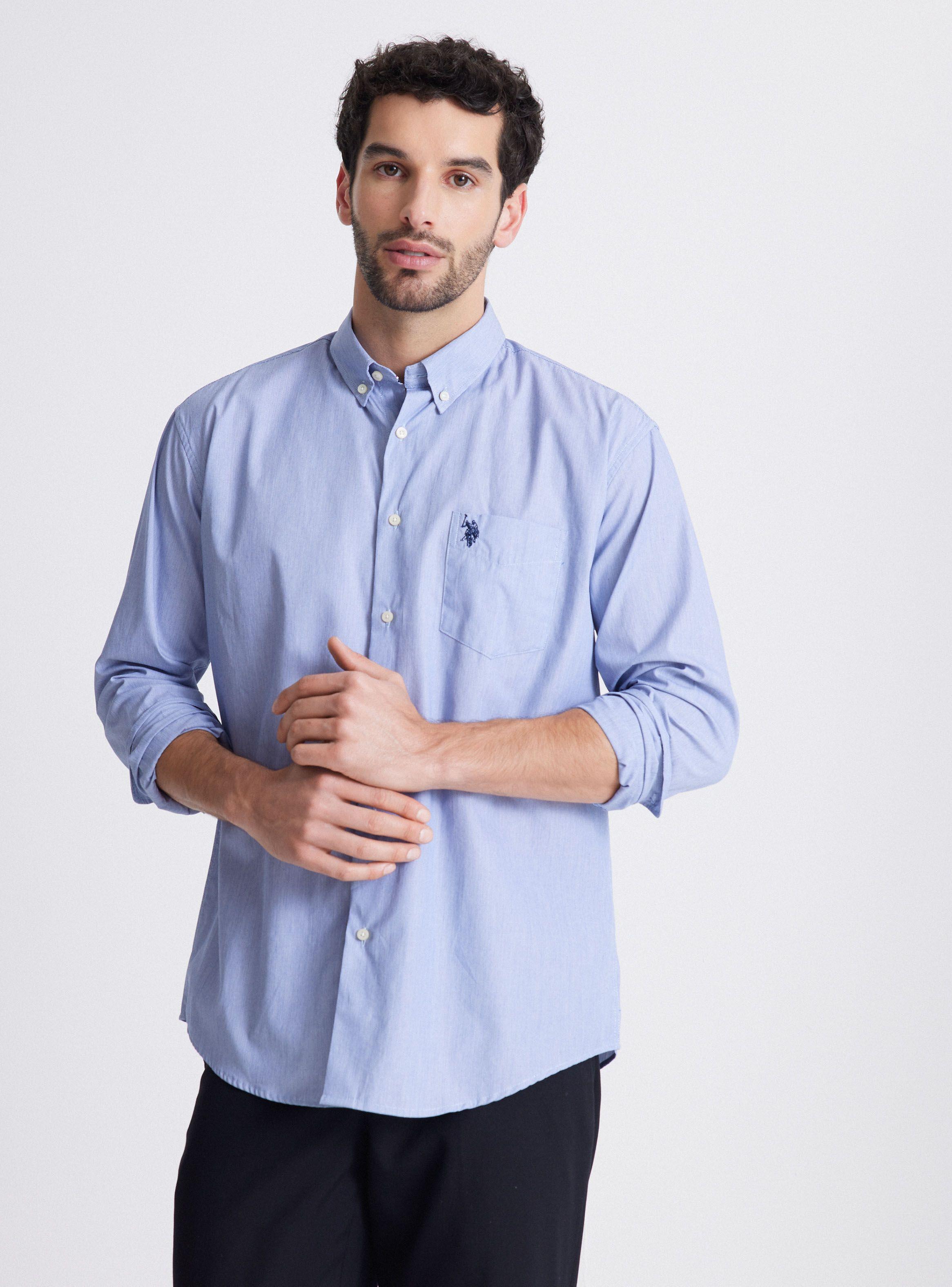 Camisa de Vestir Manga Larga Fil a Fil-0