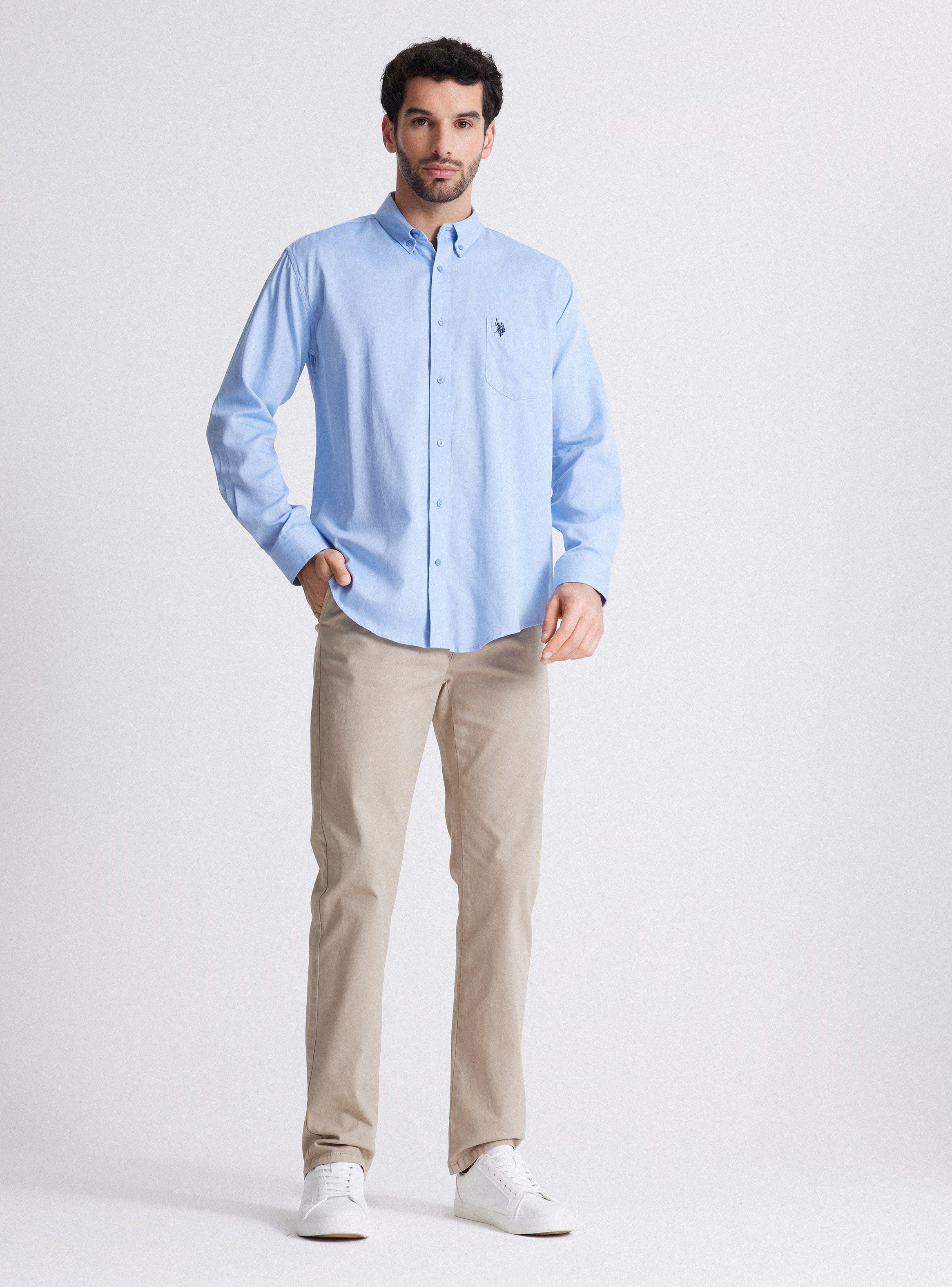 Camisa de Vestir Denim Manga Larga-3