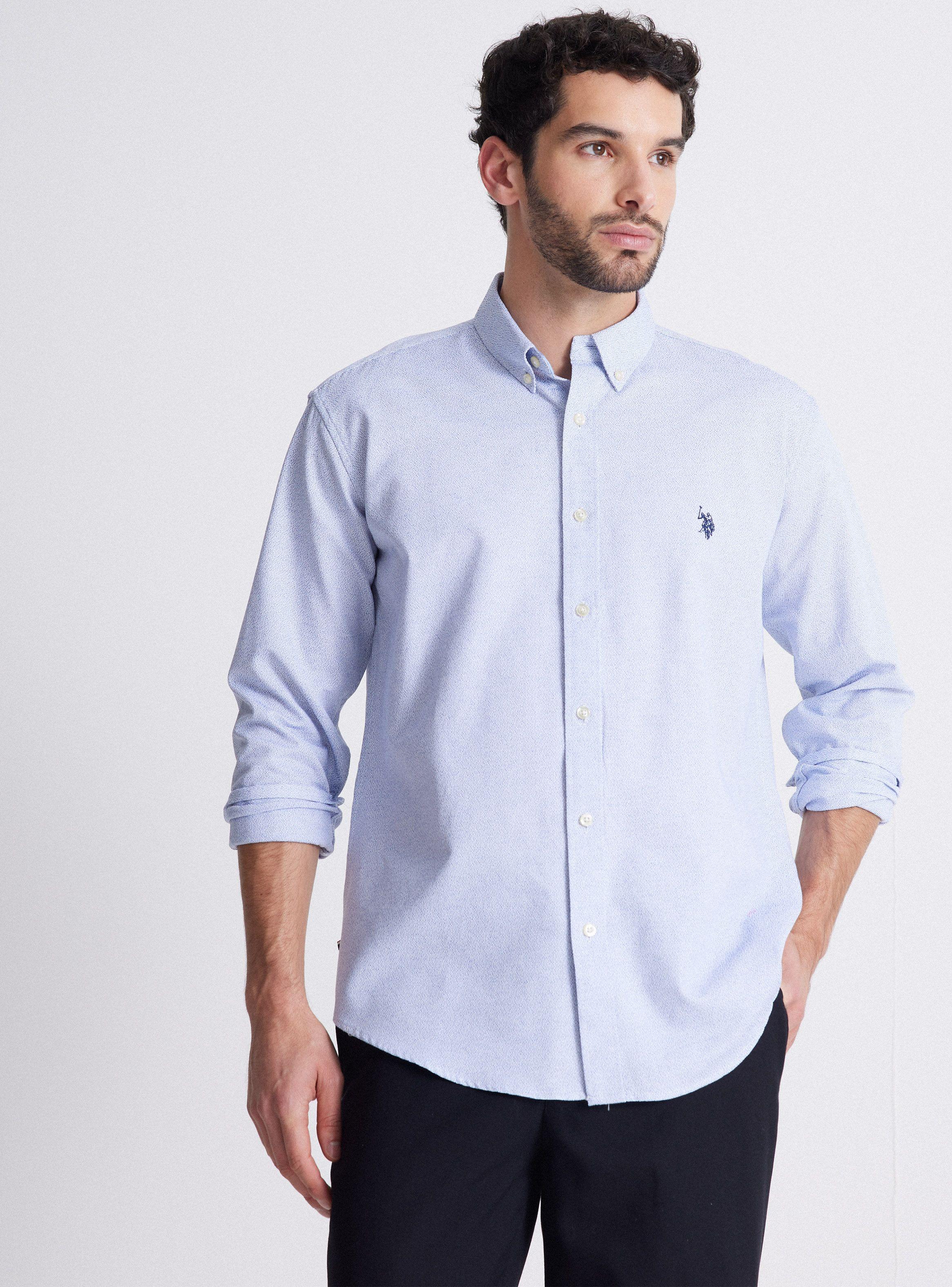 Camisa de Vestir Manga Larga Print-0
