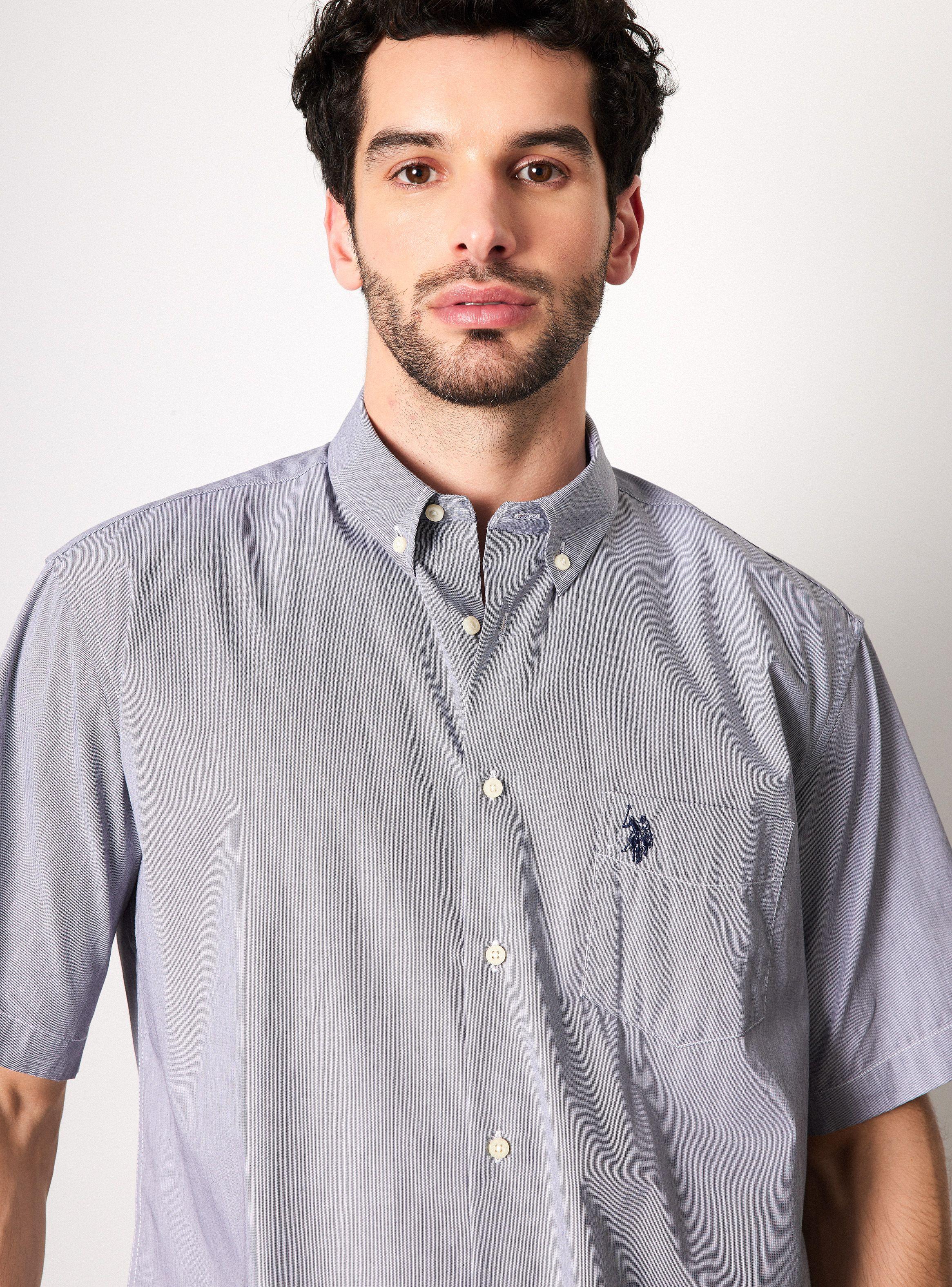 Camisa de Vestir Manga Corta Fil a Fil-2