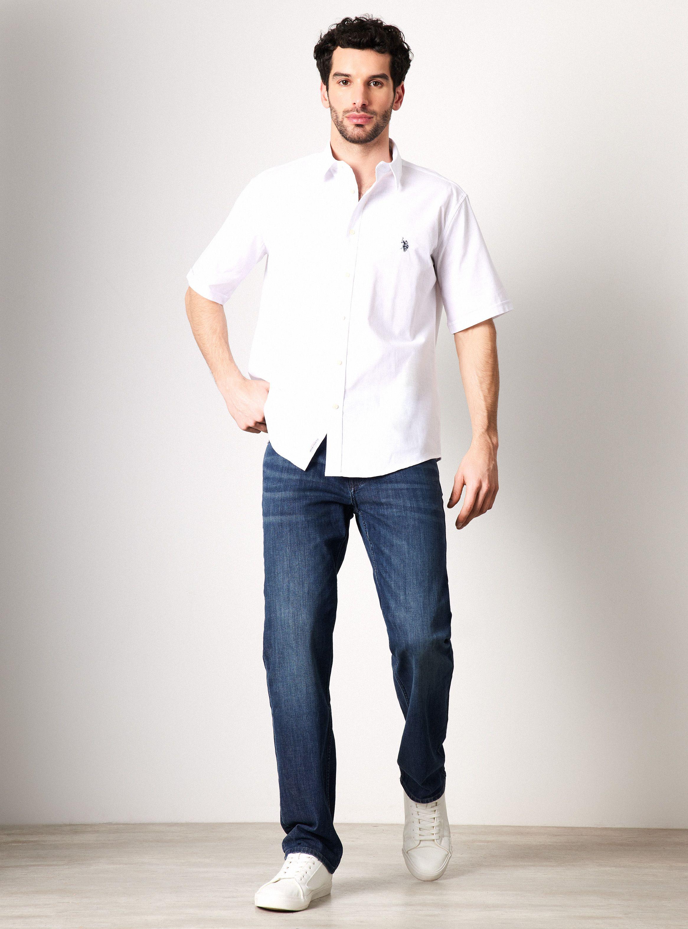 Camisa de Vestir Manga Corta Slub Cotton-4