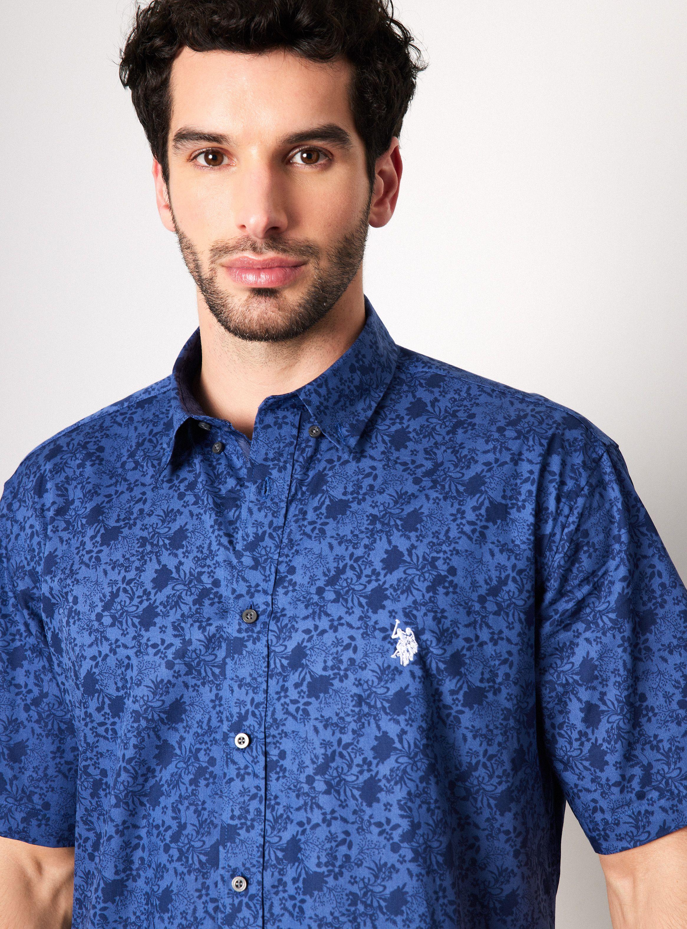 Camisa de Vestir Manga Corta Poplin Print-2
