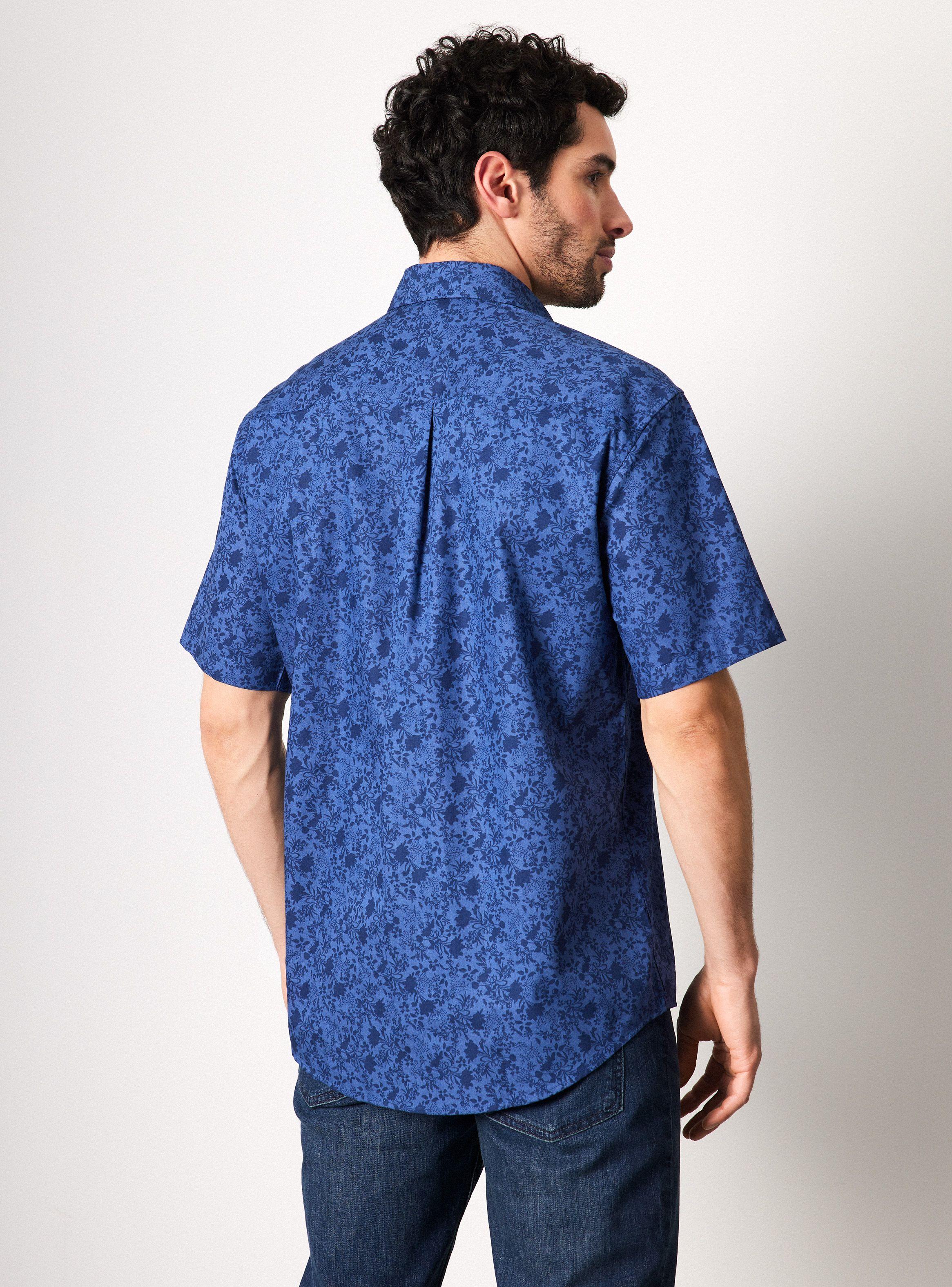 Camisa de Vestir Manga Corta Poplin Print-1