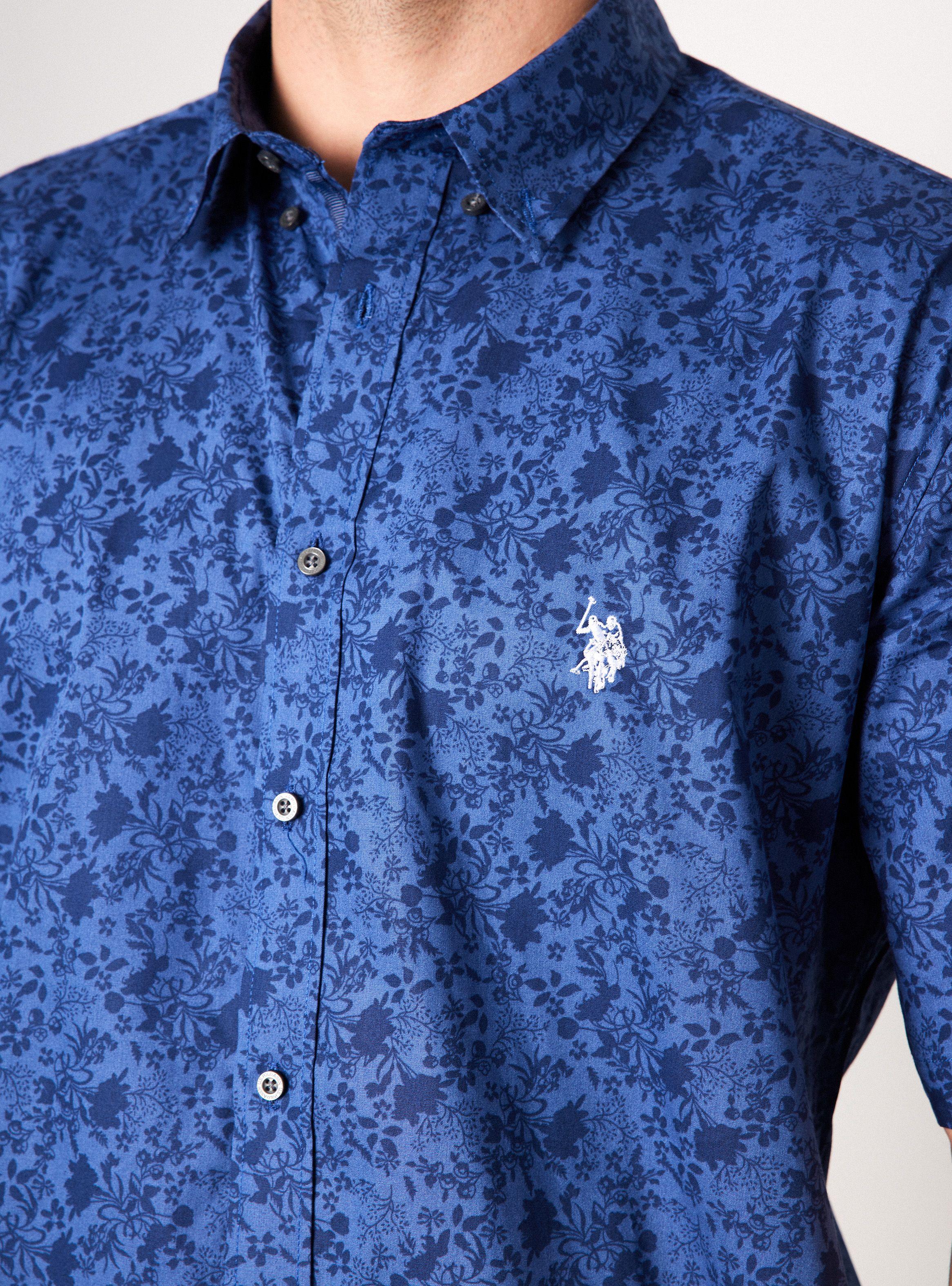 Camisa de Vestir Manga Corta Poplin Print-3