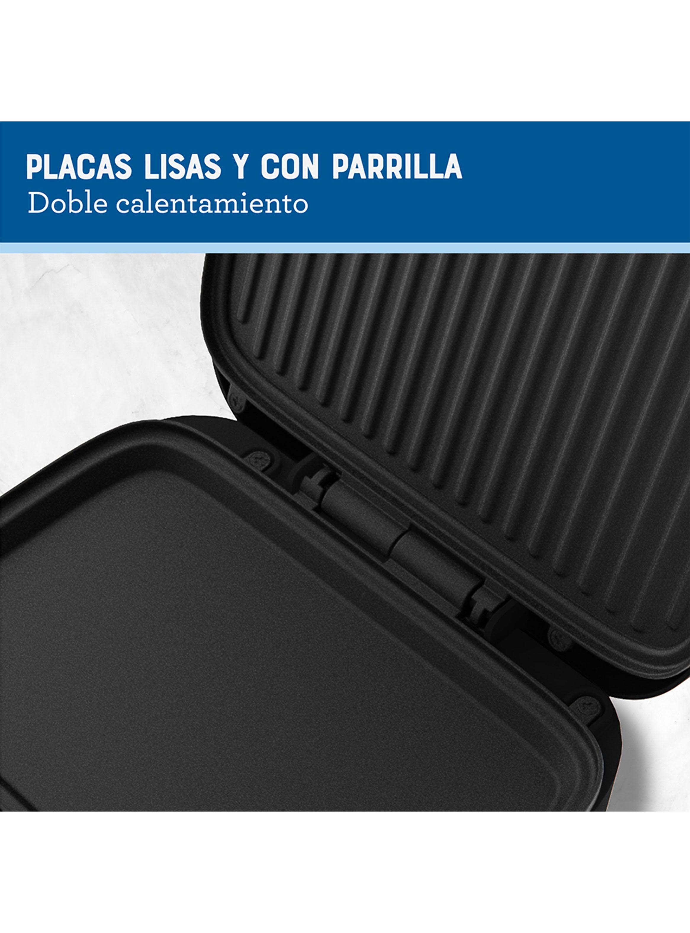 Sandwichera Compacta con Platos Hondos Negro CKSTSM400-6