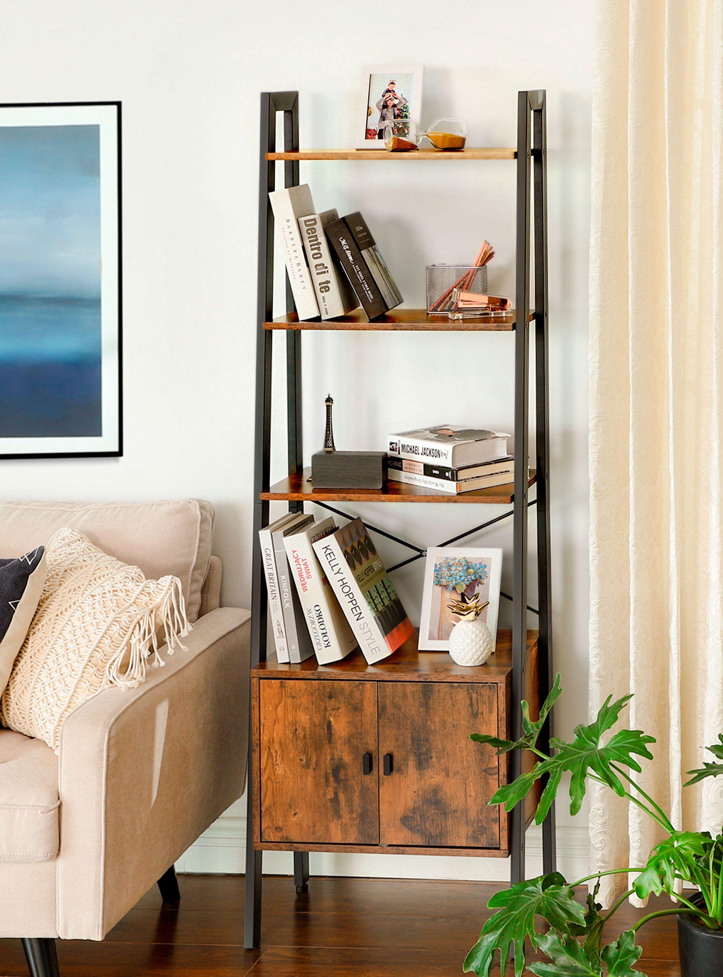 Librero Alto con Puertas L173 Metawood Colection-3