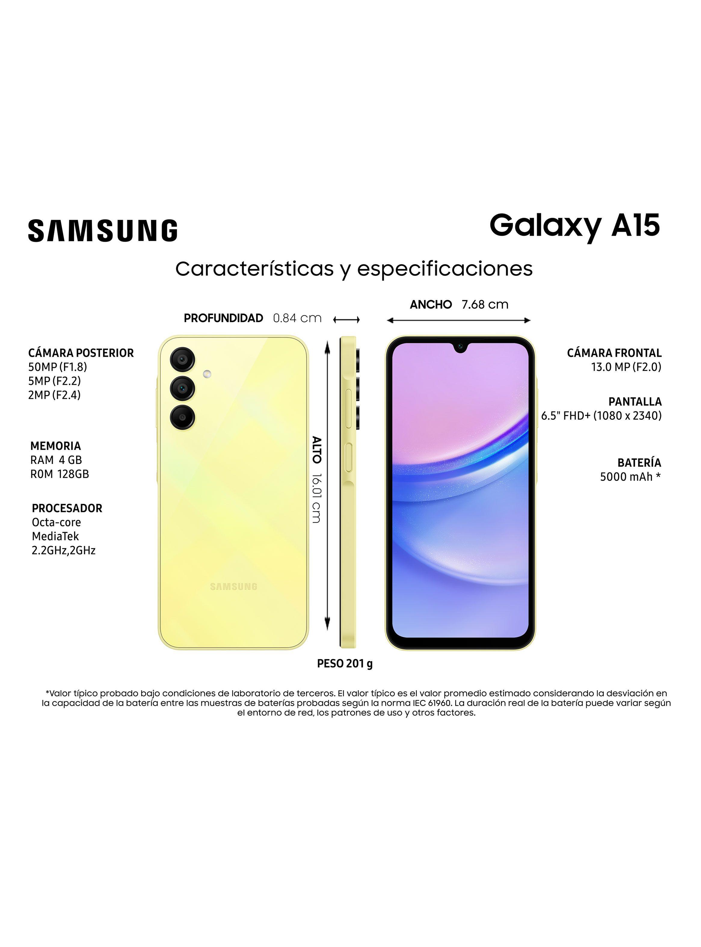 Smartphone Galaxy A15 128GB 6.5" Yellow Liberado-4