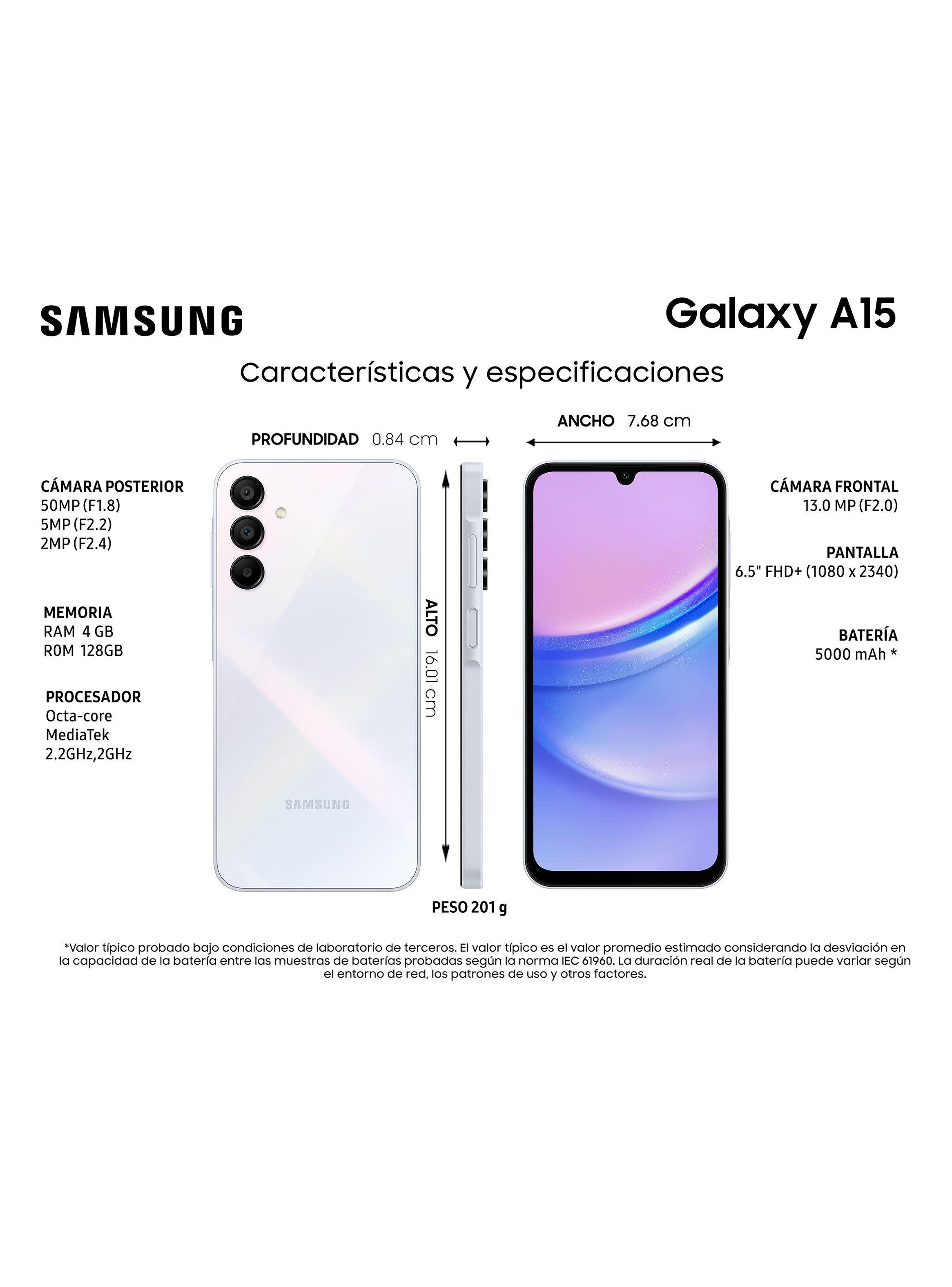 Smartphone Galaxy A15 128GB 6.5" Light Blue Liberado-4