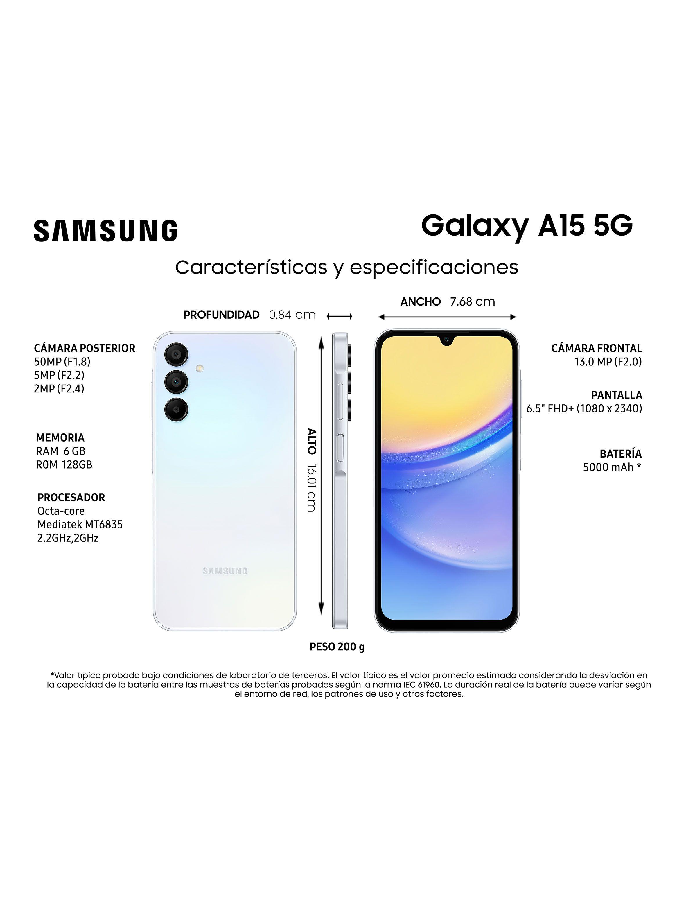 Smartphone Galaxy A15 5G 128GB 6.5" Light Blue Liberado-4