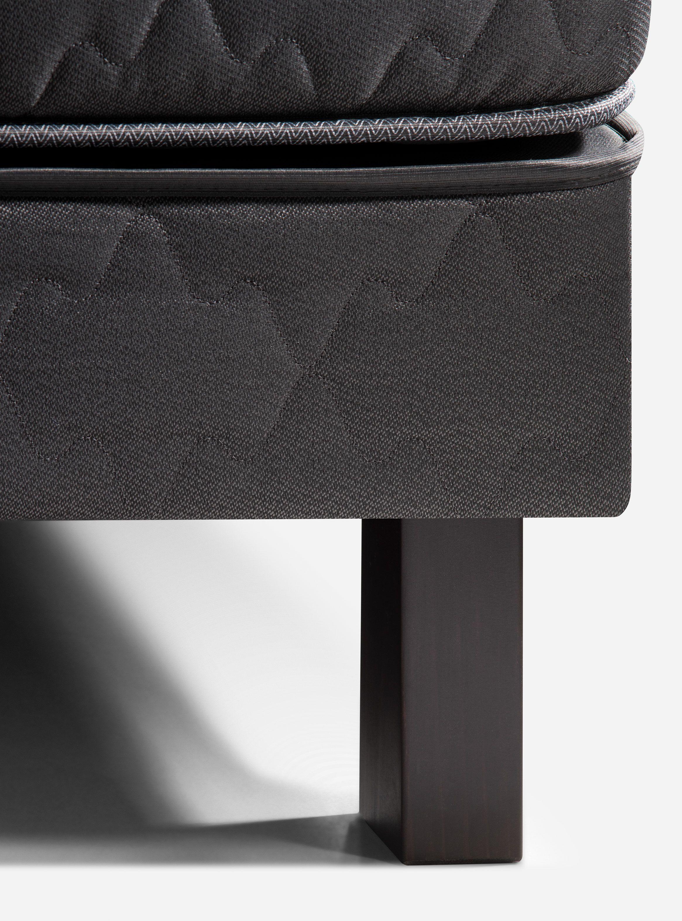 Cama Europea Wave 1.5 Plazas Base Normal Tabor Grafito-7
