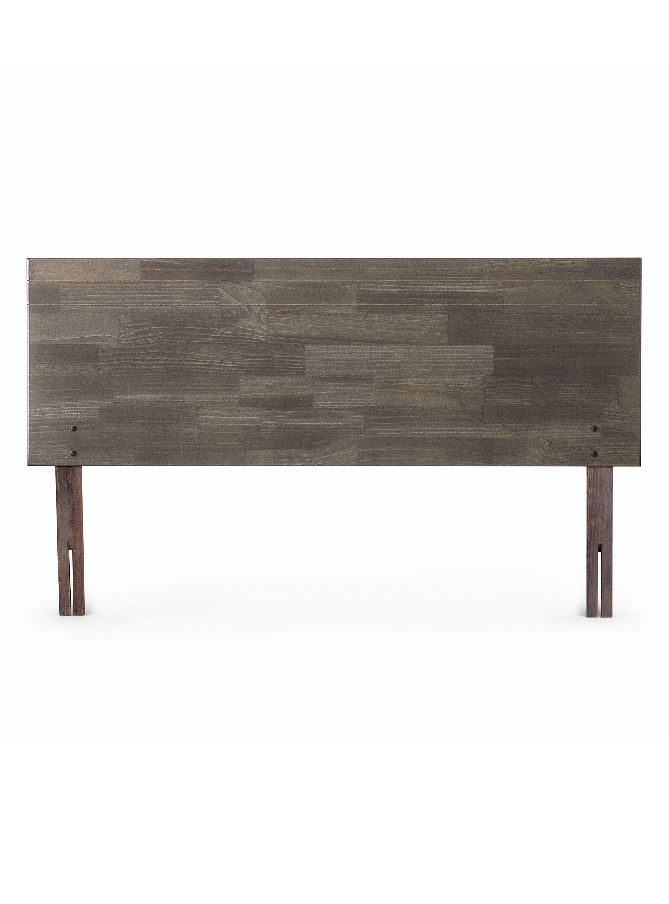 Cama Europea Wave 2 Plazas Base Normal + Respaldo Tabor Grafito-2