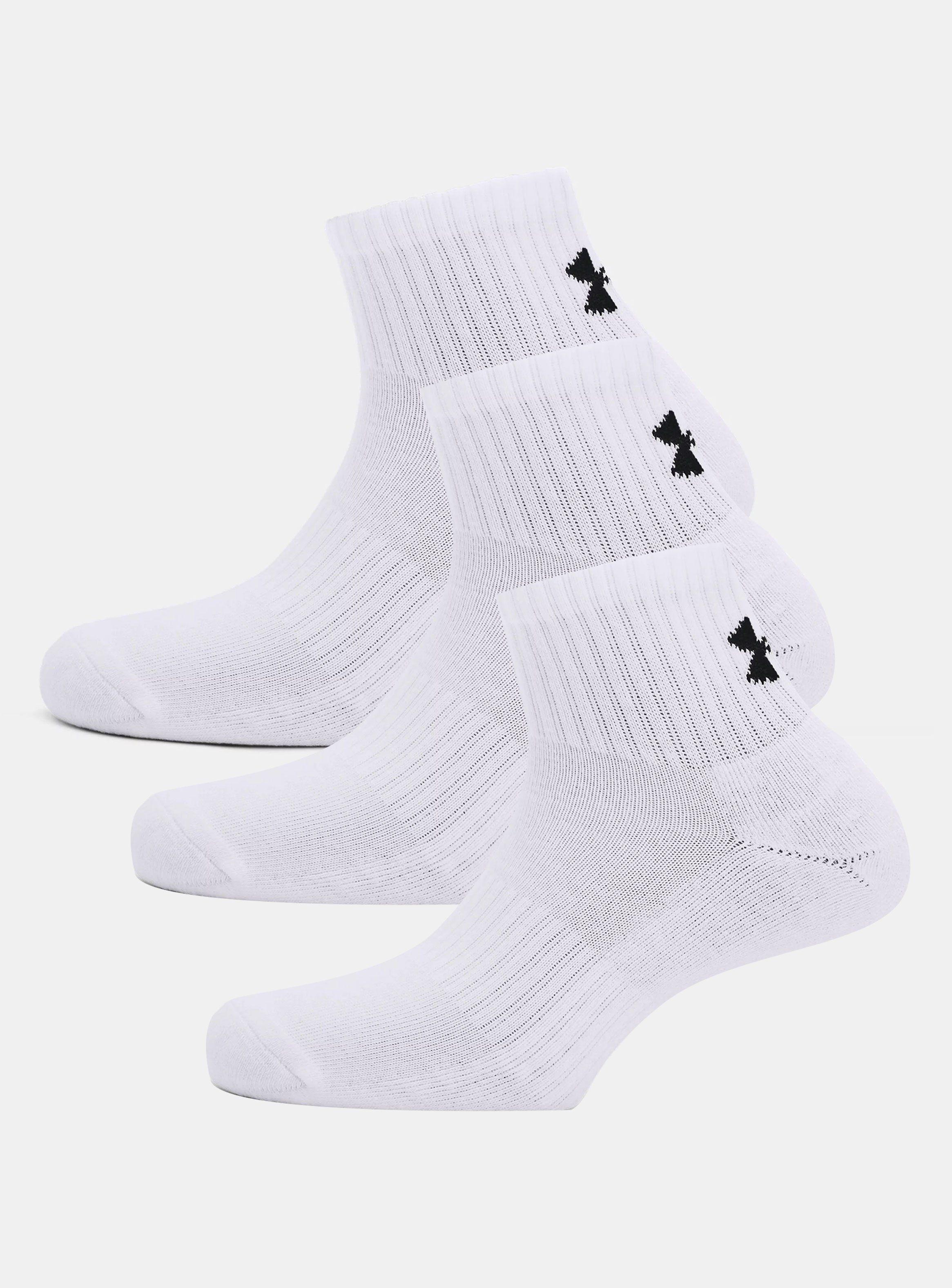 Calcetín Core Qtr 3Pk-Wht Unisex-0