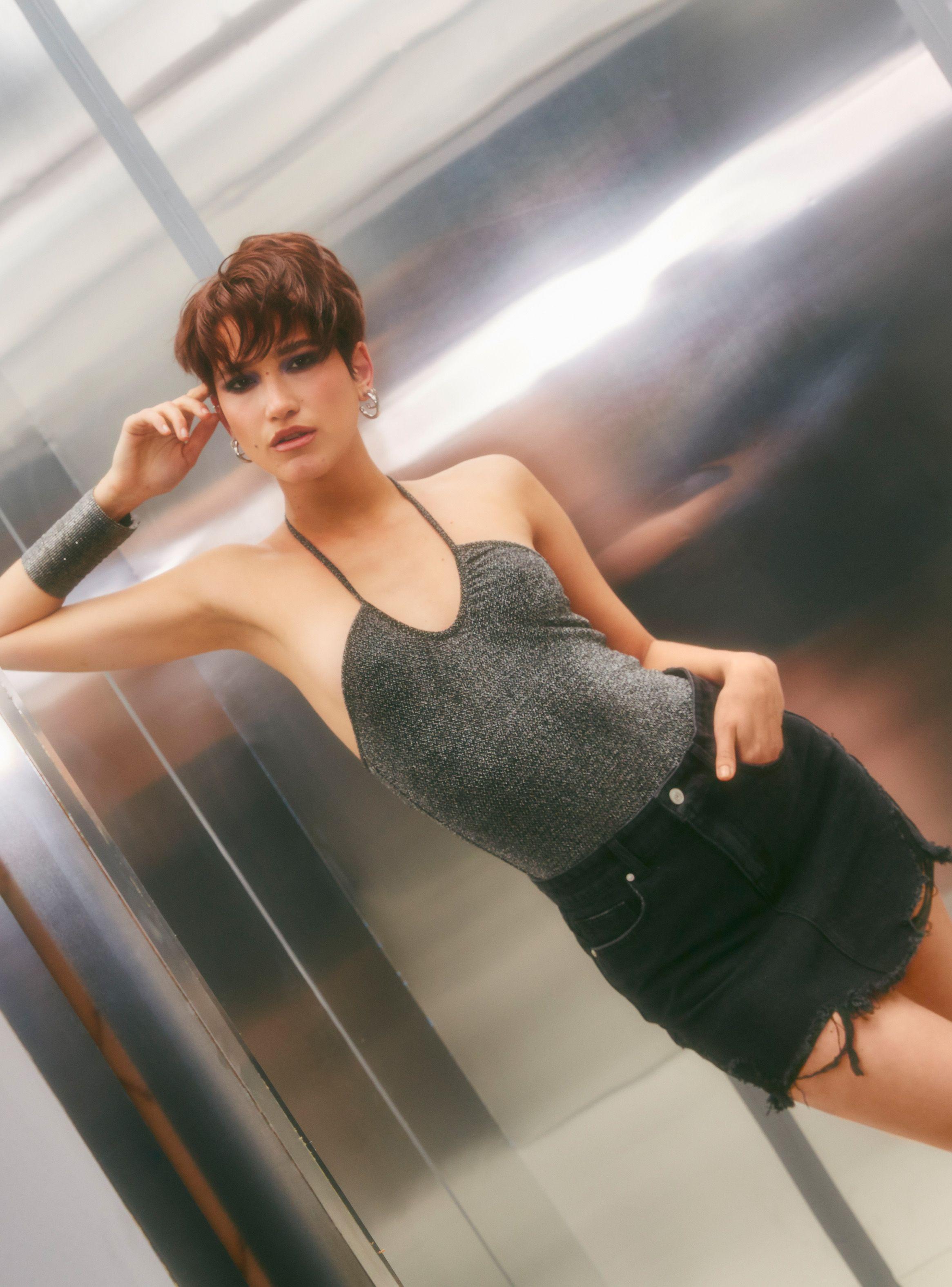 Falda Roturas y Flecos Basta-0