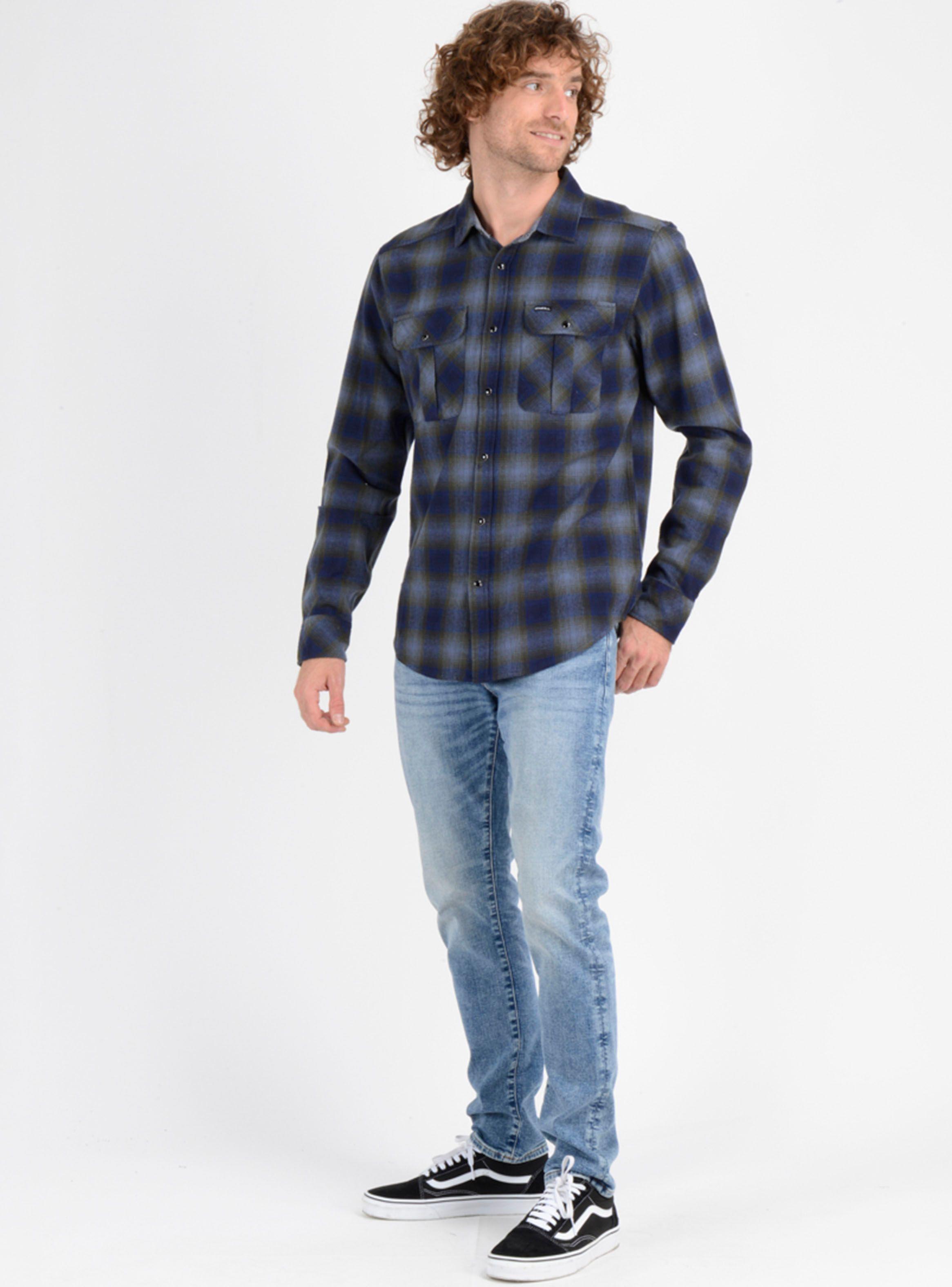 Camisa ML Cuadros Bolsillos Frontales-3