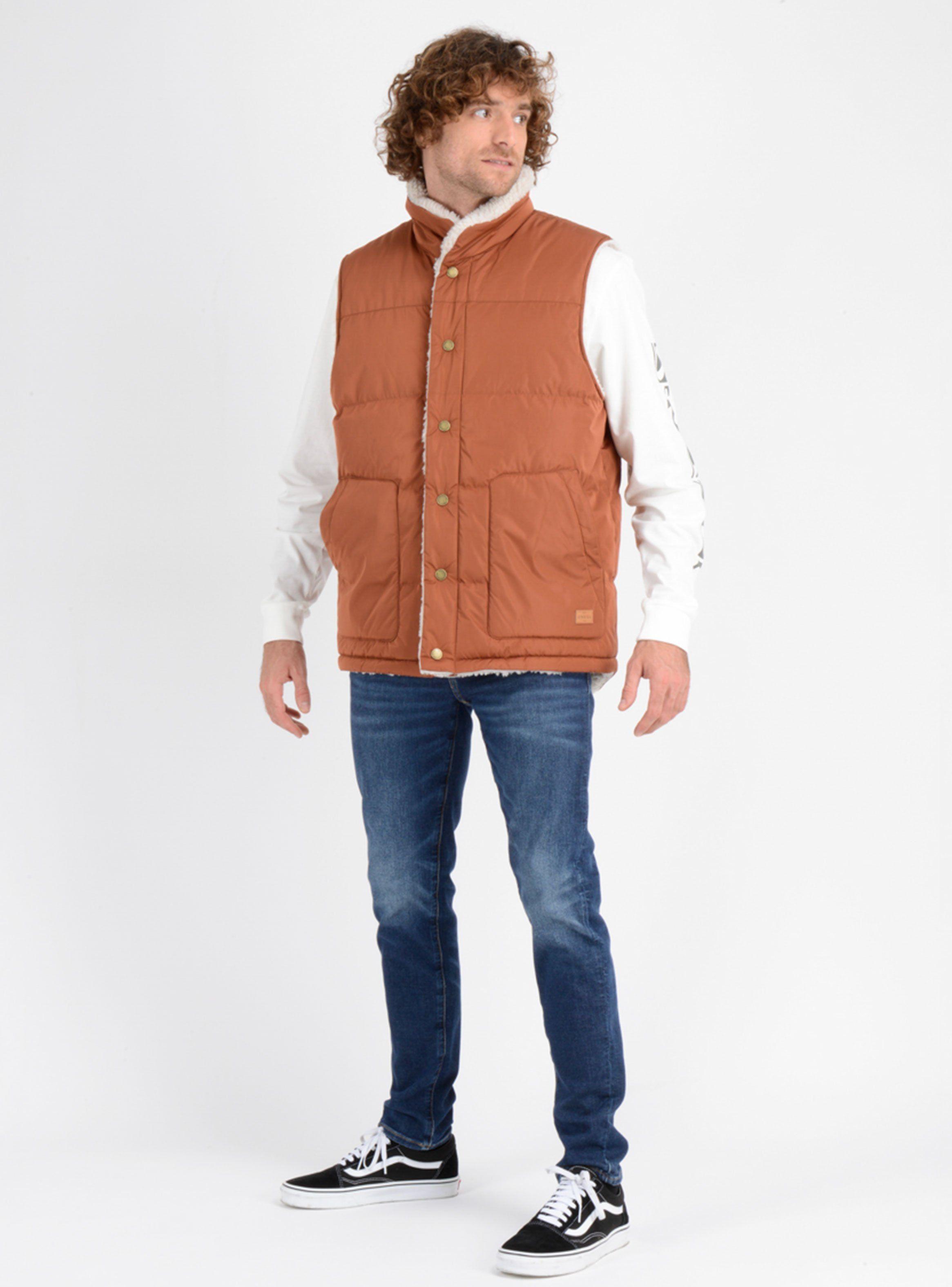 Parka Sin Mangas Botones Acolchada-3